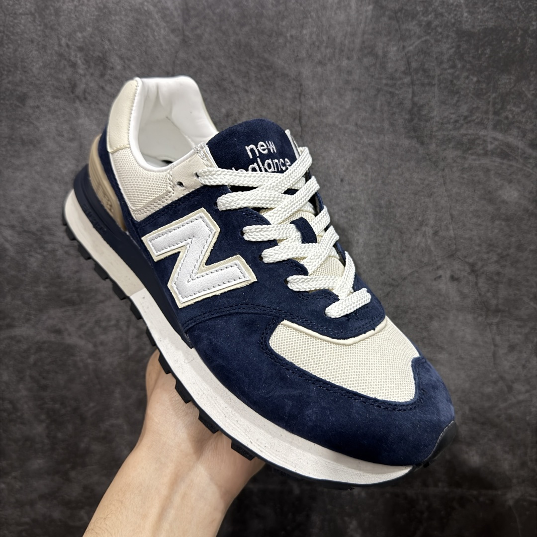图片[3]-【公司级】New Balance NB 574蓝白色 复古运动跑步鞋 采用猪巴革组合网织物鞋面材质 全新4层组合独立私模大底 货号：U574LGRN 尺码：36 36.5 37.5 38 38.5 39 40 40.5 41.5 42 42.5 43 44 45-选品中心
