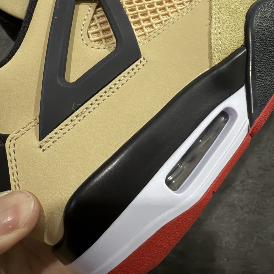 图片[3]-【纯原KZ版】Air Jordan AJ4 Retro 卡其黑 工厂全新出货 全新品质 原来的货都没了 懂得都懂 原楦原纸板同源开发 完美呈现乔4的版型 内侧正确双色网格 还原细节 正确气垫颜色 正确网格工艺 正确拉帮工艺 全鞋原装材料制作 原档案原模具打造 货号：IH2094 200 尺码：36-48.5-选品中心