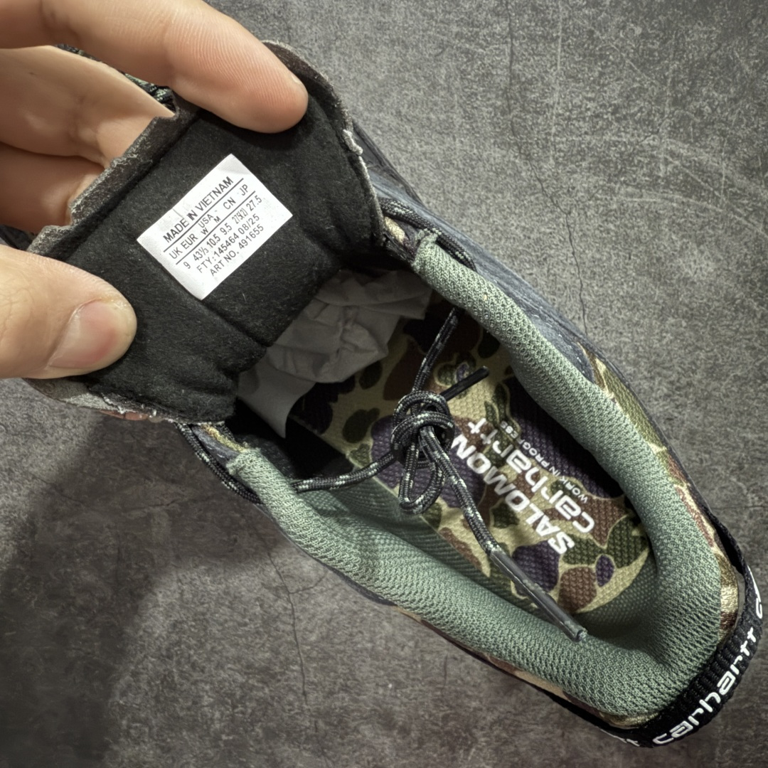 图片[7]-【GX纯原】SALOMON萨洛蒙 X-ALP Carhartt WIP 舒适贴合 登山徒步鞋 男女同款 黑色 491655 原版购入开发 做货 这款由MM6全新演绎的X-AIp专注于其空气动力学的外观上，标志性白色与奶油色带来都市风格 鞋舌上的MM6 数字标志就像一枚手工印章，与SALOMON大胆而高科技的LOGO相得益彰 另一双则以纯粹的黑色打造，突出富质感的细节，标志性运动鞋被提炼为新的都市经典 为 SALOMON带来静谧气息 配送专柜精美包装 面料： 原版进口牛皮+透气网面 内里：原版进口透气网里 鞋底：原版开模防滑橡胶大底 底厚：4CM 尺码： 36 36.5 37.5 38 38.5 39 40 440.5 41 42 42.5 43 44 44.5 45 46-选品中心