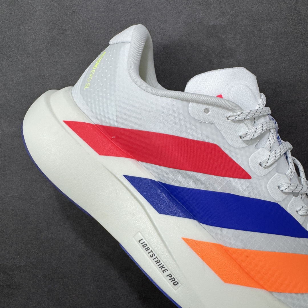 图片[6]-【公司级】Adidas Adizero Evo SL 2 阿迪超轻透气缓震跑鞋 #以令人难以置信的138克重量，刷新了跑鞋轻量化的记录，阿迪在材料科学和工艺技术上的深厚积累。 #全新鞋款采用Lightweight Upper材料，让穿着者几乎能够体验到一种\”裸足\”的感觉 货号： KI4454 尺码：36 36.5 37 38 38.5 39 40 40.5 41 42 42.5 43 44 44.5 45-选品中心