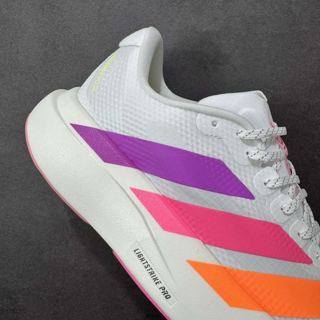 图片[6]-【公司级】Adidas Adizero Evo SL 2 阿迪超轻透气缓震跑鞋 #以令人难以置信的138克重量，刷新了跑鞋轻量化的记录，阿迪在材料科学和工艺技术上的深厚积累。 #全新鞋款采用Lightweight Upper材料，让穿着者几乎能够体验到一种\”裸足\”的感觉 货号： KI4450 尺码：36 36.5 37 38 38.5 39 40 40.5 41 42 42.5 43 44 44.5 45-选品中心