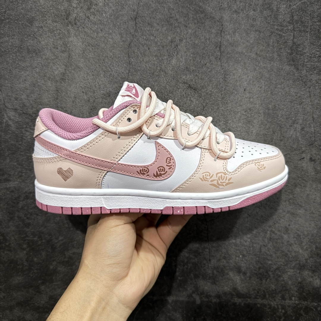 【YC纯原】 NK Dunk Low低帮定制配色蜜语玫瑰 粉白 货号：DD1873 112 尺码：35.5 36 36.5 37 37.5 38 38.5 39 40-选品中心