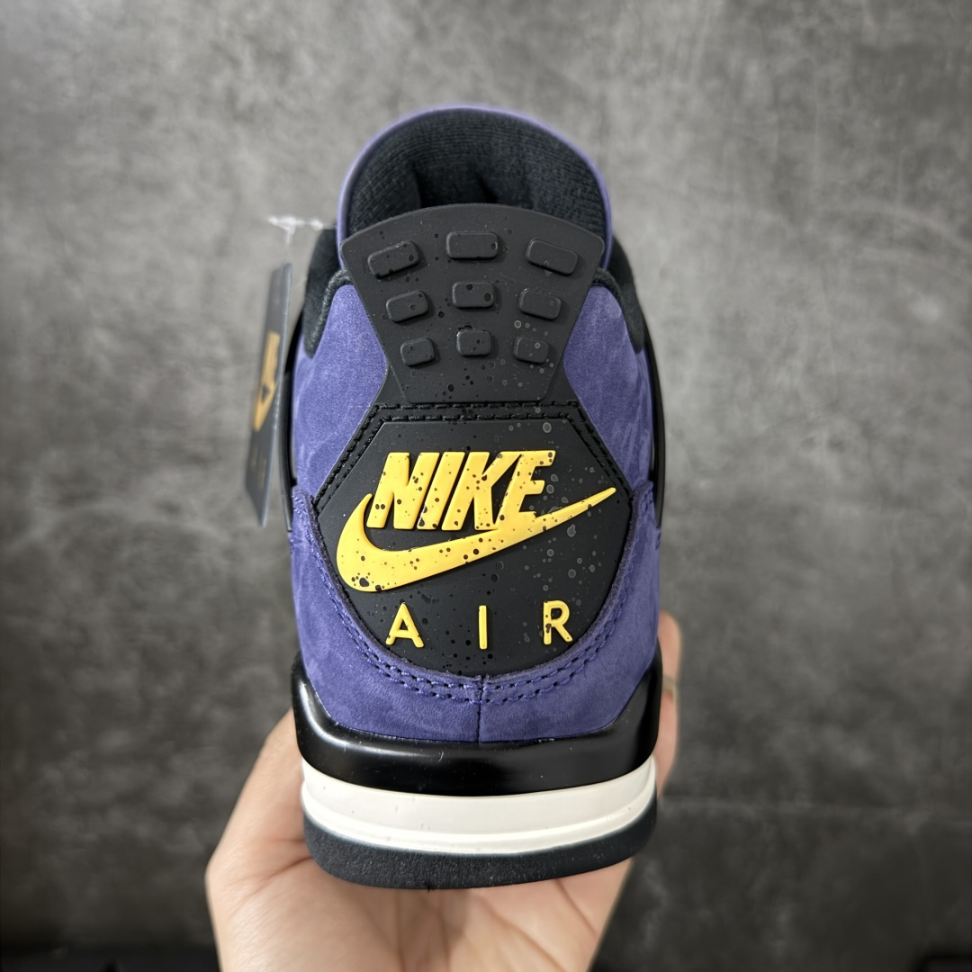 图片[4]-【新DT版】Air Jordan 4 Retro OG \”Imperial Purple\” 复刻帝王紫 AJ4 乔丹4代 aj4 乔4 复刻湖人 紫黄色 全新升级改良 顶级原厂麂皮绒感到位 原鞋原楦原纸板同源开发 完美呈现乔4的版型 内侧正确双色网格 还原细节 原厂皮料 正确气垫颜色 正确网格工艺 正确拉帮工艺 全鞋原装材料制作 原档案原模具打造 支持全方位与正品对比 尺码：40-47.5-选品中心