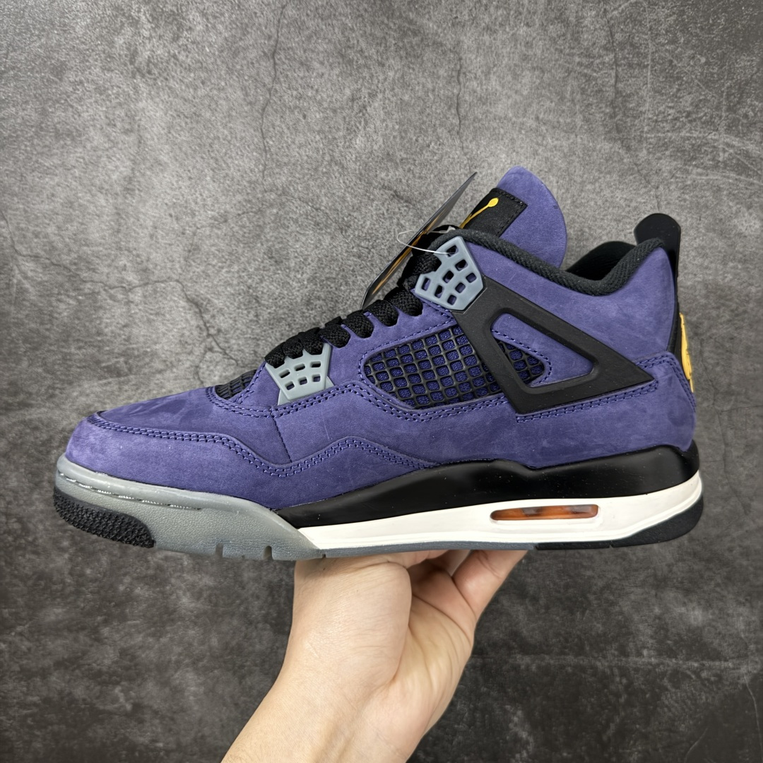 图片[2]-【新DT版】Air Jordan 4 Retro OG \”Imperial Purple\” 复刻帝王紫 AJ4 乔丹4代 aj4 乔4 复刻湖人 紫黄色 全新升级改良 顶级原厂麂皮绒感到位 原鞋原楦原纸板同源开发 完美呈现乔4的版型 内侧正确双色网格 还原细节 原厂皮料 正确气垫颜色 正确网格工艺 正确拉帮工艺 全鞋原装材料制作 原档案原模具打造 支持全方位与正品对比 尺码：40-47.5-选品中心