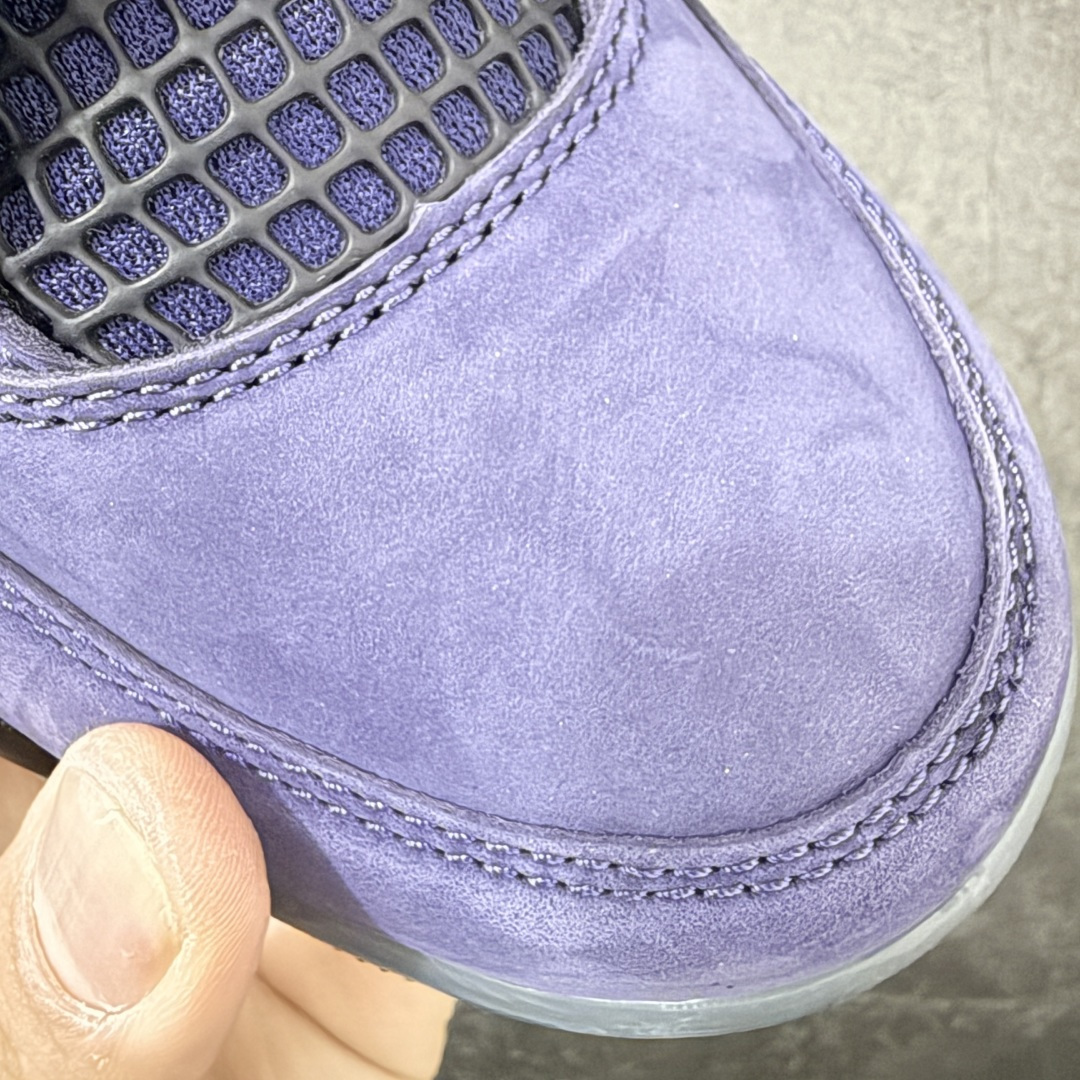 图片[6]-【新DT版】Air Jordan 4 Retro OG \”Imperial Purple\” 复刻帝王紫 AJ4 乔丹4代 aj4 乔4 复刻湖人 紫黄色 全新升级改良 顶级原厂麂皮绒感到位 原鞋原楦原纸板同源开发 完美呈现乔4的版型 内侧正确双色网格 还原细节 原厂皮料 正确气垫颜色 正确网格工艺 正确拉帮工艺 全鞋原装材料制作 原档案原模具打造 支持全方位与正品对比 尺码：40-47.5-选品中心