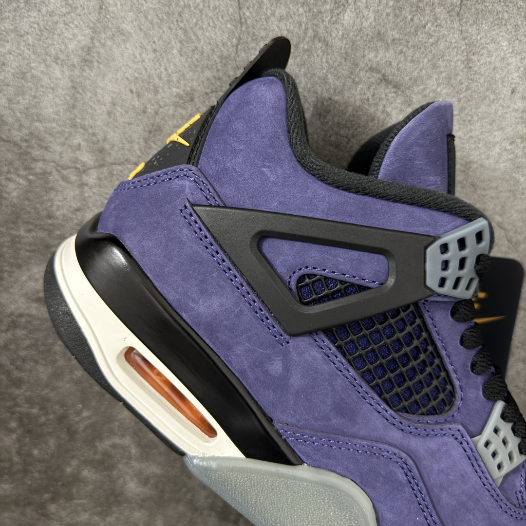 图片[7]-【新DT版】Air Jordan 4 Retro OG \”Imperial Purple\” 复刻帝王紫 AJ4 乔丹4代 aj4 乔4 复刻湖人 紫黄色 全新升级改良 顶级原厂麂皮绒感到位 原鞋原楦原纸板同源开发 完美呈现乔4的版型 内侧正确双色网格 还原细节 原厂皮料 正确气垫颜色 正确网格工艺 正确拉帮工艺 全鞋原装材料制作 原档案原模具打造 支持全方位与正品对比 尺码：40-47.5-选品中心