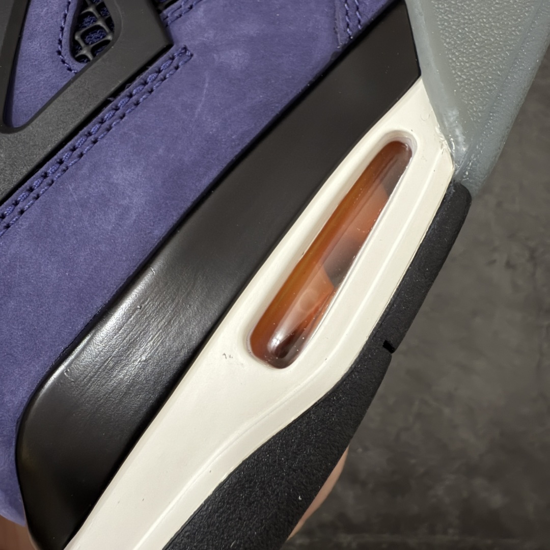 图片[4]-【新DT版】Air Jordan 4 Retro OG \”Imperial Purple\” 复刻帝王紫 AJ4 乔丹4代 aj4 乔4 复刻湖人 紫黄色 全新升级改良 顶级原厂麂皮绒感到位 原鞋原楦原纸板同源开发 完美呈现乔4的版型 内侧正确双色网格 还原细节 原厂皮料 正确气垫颜色 正确网格工艺 正确拉帮工艺 全鞋原装材料制作 原档案原模具打造 支持全方位与正品对比 尺码：40-47.5-选品中心