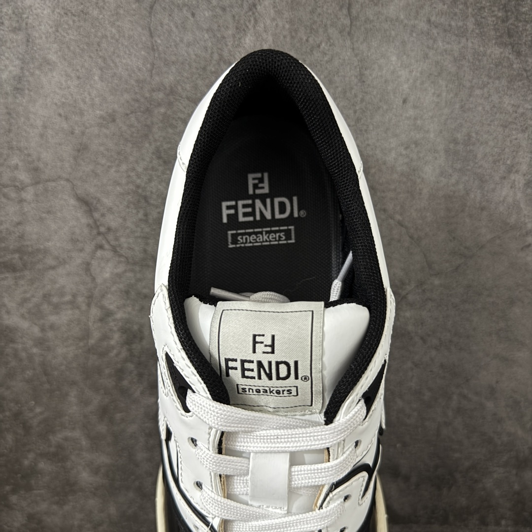 图片[8]-【YS纯原】广奢高端货 FENDI芬迪 Match 绒面皮革 压纹系带 男女同款 黑白红底经典款 ✦ 官方同源渠道 · 原装订单 ✦ 专柜全套包装＋原装配件齐全 ✦ 鞋底内置核心防伪芯片 · 可感应 ✦ FENDI Match 最新爆款情侣款板鞋 ✦ 高工艺无缝细空胶技术 ✦ 贴楦误差仅 0.05mm ✦ 固特异内外锁死工艺 ✦ 最大弯折也不开胶 · 环保无异味 ✦ 麂皮＋胶片拼接鞋面，质感更高级 ✦ Logo内里使用毛巾绒MX，脚感细腻温柔 尺码：35-45-选品中心