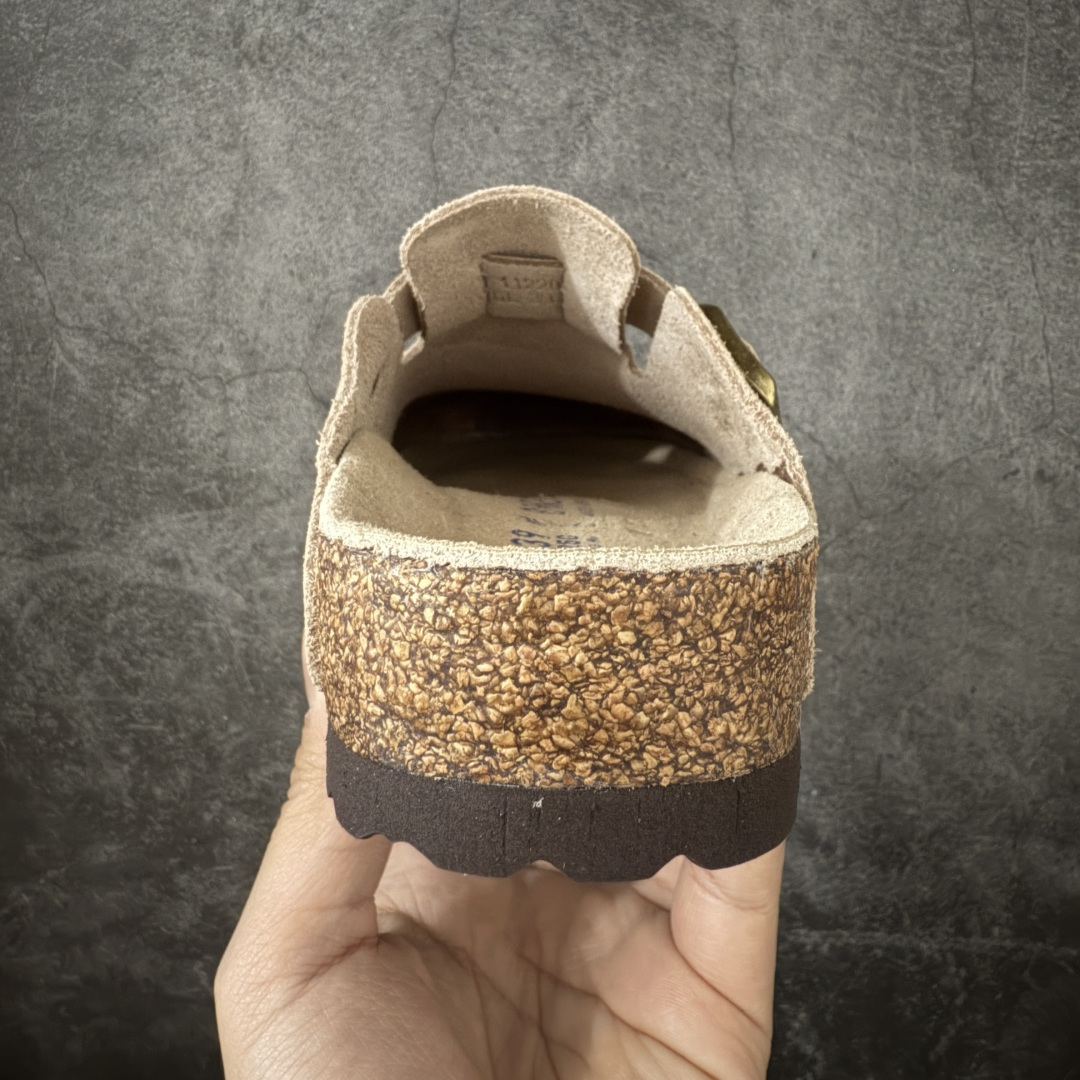 图片[4]-【纯原Y版】德国知名品牌博肯 Birkenstock 勃肯包拖系列 牛皮绒面革平底复古软木休闲鞋 配色货号：1027875 勃肯包头拖 市面顶级版本 真正软木塞大底 品质细节领先市场版本 原产品质 采用质地柔软牛皮绒面革 中底搭载缓震软木橡胶 尺码：35 36 37 38 39 40 41 42 43 44 45 46-选品中心