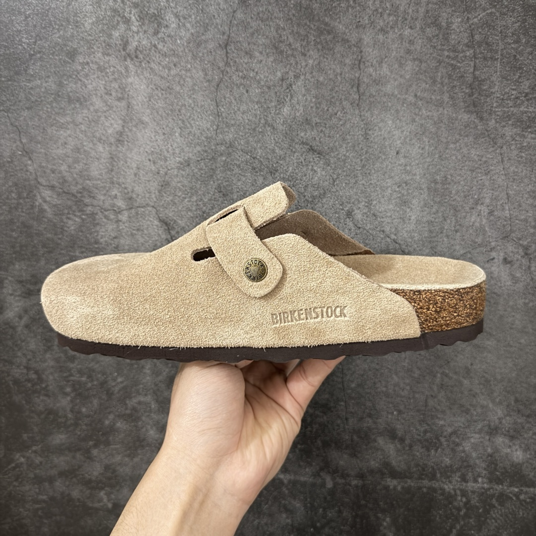 图片[2]-【纯原Y版】德国知名品牌博肯 Birkenstock 勃肯包拖系列 牛皮绒面革平底复古软木休闲鞋 配色货号：1027875 勃肯包头拖 市面顶级版本 真正软木塞大底 品质细节领先市场版本 原产品质 采用质地柔软牛皮绒面革 中底搭载缓震软木橡胶 尺码：35 36 37 38 39 40 41 42 43 44 45 46-选品中心