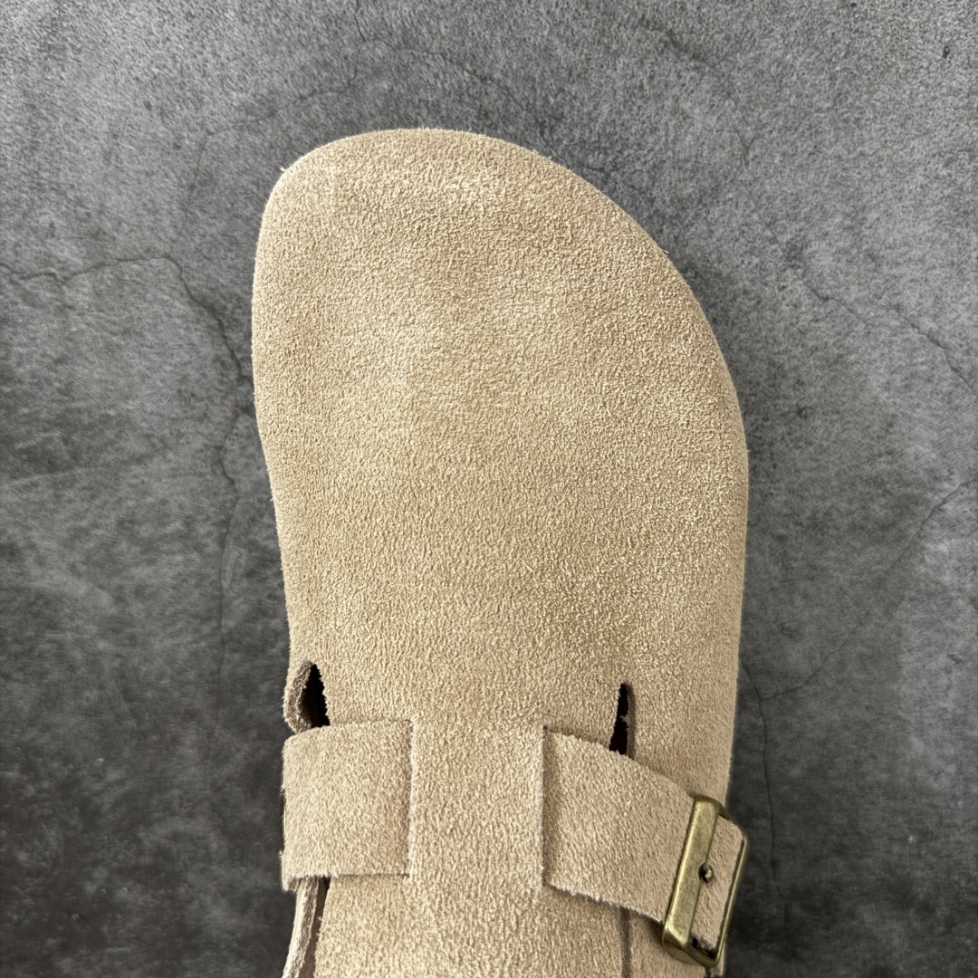 图片[5]-【纯原Y版】德国知名品牌博肯 Birkenstock 勃肯包拖系列 牛皮绒面革平底复古软木休闲鞋 配色货号：1027875 勃肯包头拖 市面顶级版本 真正软木塞大底 品质细节领先市场版本 原产品质 采用质地柔软牛皮绒面革 中底搭载缓震软木橡胶 尺码：35 36 37 38 39 40 41 42 43 44 45 46-选品中心