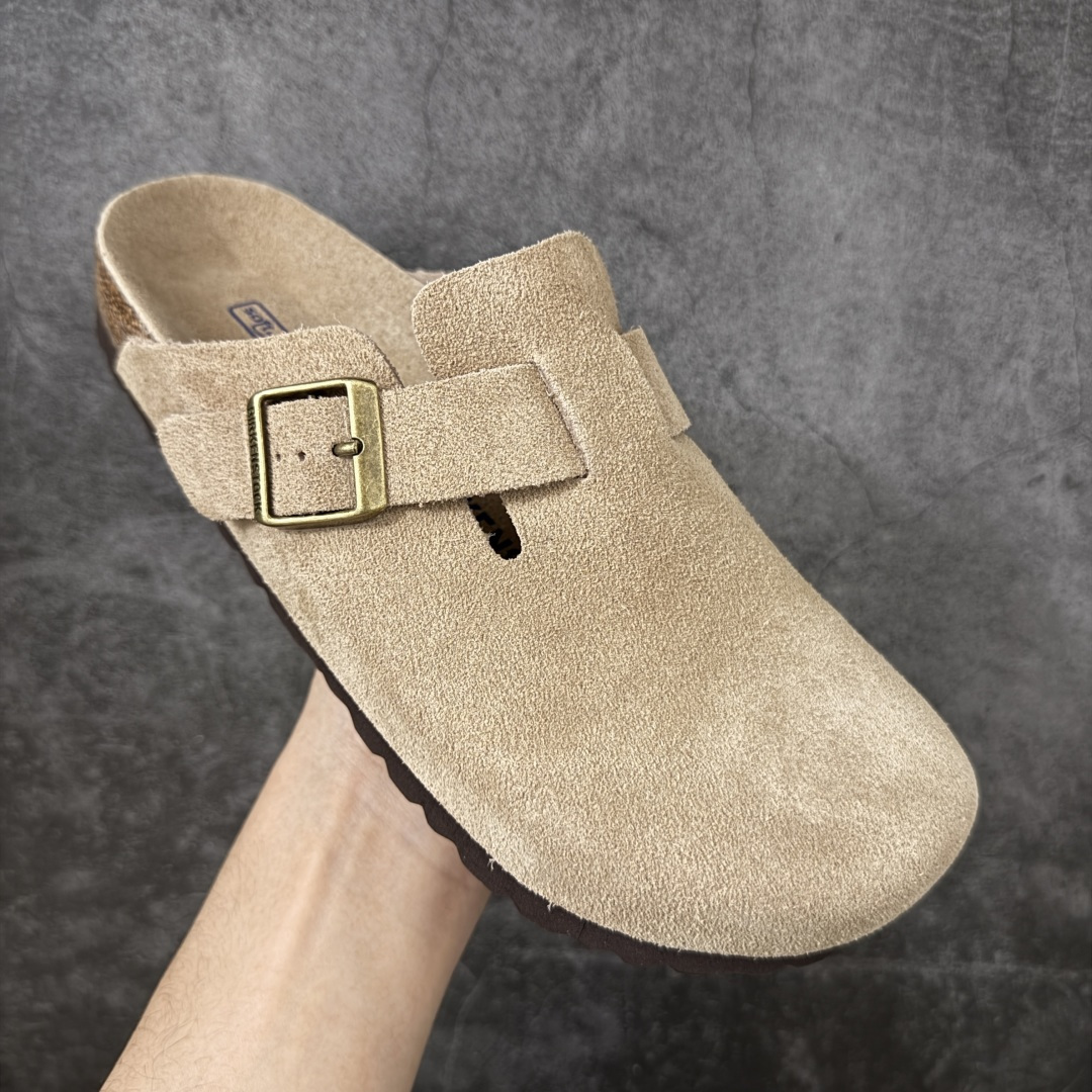 图片[3]-【纯原Y版】德国知名品牌博肯 Birkenstock 勃肯包拖系列 牛皮绒面革平底复古软木休闲鞋 配色货号：1027875 勃肯包头拖 市面顶级版本 真正软木塞大底 品质细节领先市场版本 原产品质 采用质地柔软牛皮绒面革 中底搭载缓震软木橡胶 尺码：35 36 37 38 39 40 41 42 43 44 45 46-选品中心