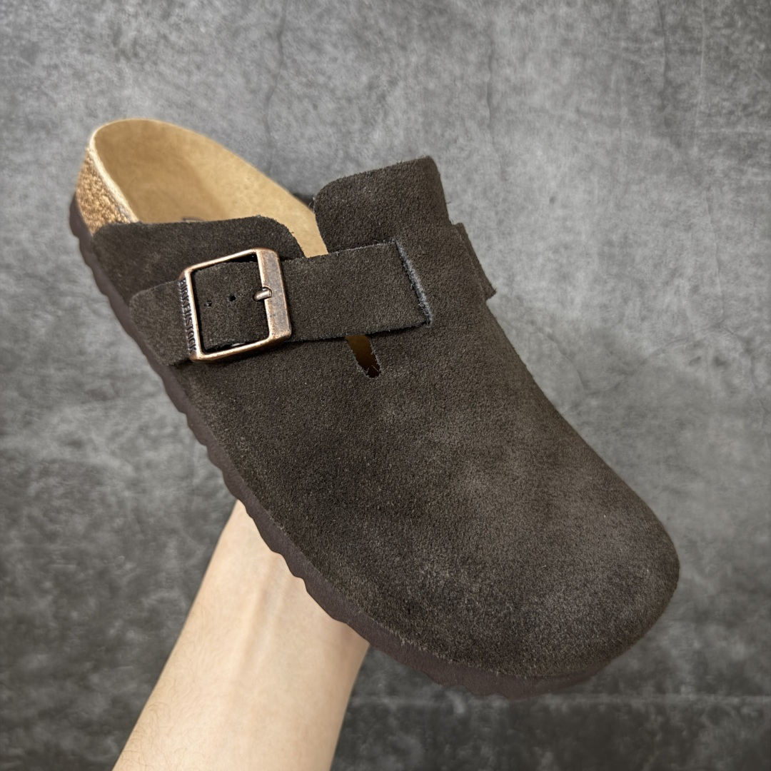 图片[3]-【纯原Y版】德国知名品牌博肯 Birkenstock 勃肯包拖系列 牛皮绒面革平底复古软木休闲鞋 配色货号：0660461 勃肯包头拖 市面顶级版本 真正软木塞大底 品质细节领先市场版本 原产品质 采用质地柔软牛皮绒面革 中底搭载缓震软木橡胶 尺码：35 36 37 38 39 40 41 42 43 44 45 46-选品中心