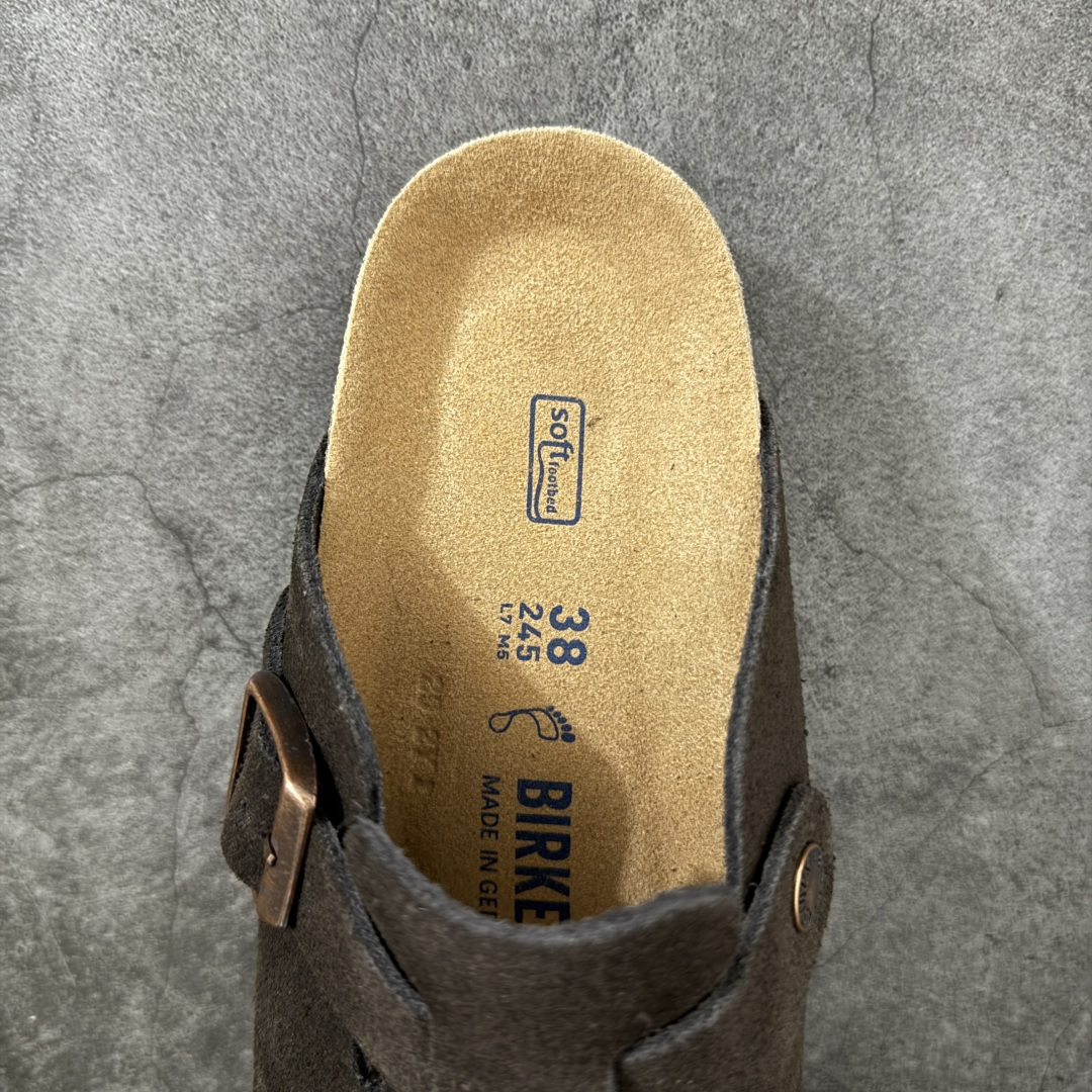 图片[8]-【纯原Y版】德国知名品牌博肯 Birkenstock 勃肯包拖系列 牛皮绒面革平底复古软木休闲鞋 配色货号：0660461 勃肯包头拖 市面顶级版本 真正软木塞大底 品质细节领先市场版本 原产品质 采用质地柔软牛皮绒面革 中底搭载缓震软木橡胶 尺码：35 36 37 38 39 40 41 42 43 44 45 46-选品中心