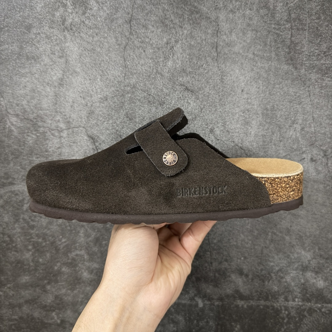 图片[2]-【纯原Y版】德国知名品牌博肯 Birkenstock 勃肯包拖系列 牛皮绒面革平底复古软木休闲鞋 配色货号：0660461 勃肯包头拖 市面顶级版本 真正软木塞大底 品质细节领先市场版本 原产品质 采用质地柔软牛皮绒面革 中底搭载缓震软木橡胶 尺码：35 36 37 38 39 40 41 42 43 44 45 46-选品中心