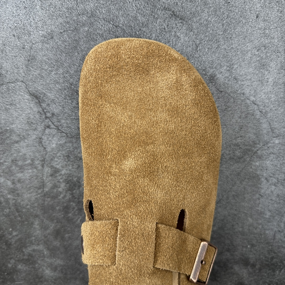 图片[5]-【纯原Y版】德国知名品牌博肯 Birkenstock 勃肯包拖系列 牛皮绒面革平底复古软木休闲鞋 配色货号：1009542 勃肯包头拖 市面顶级版本 真正软木塞大底 品质细节领先市场版本 原产品质 采用质地柔软牛皮绒面革 中底搭载缓震软木橡胶 尺码：35 36 37 38 39 40 41 42 43 44 45-选品中心