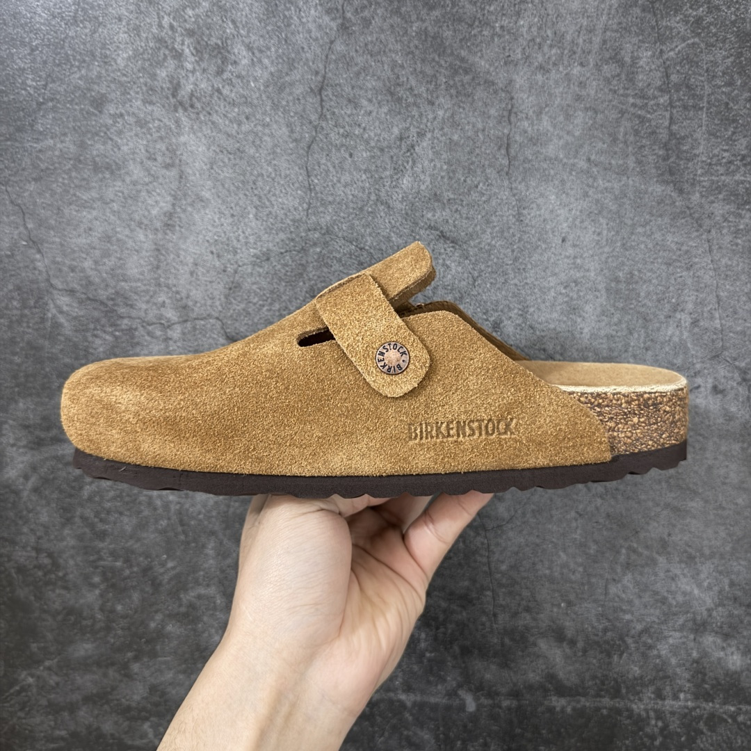 图片[2]-【纯原Y版】德国知名品牌博肯 Birkenstock 勃肯包拖系列 牛皮绒面革平底复古软木休闲鞋 配色货号：1009542 勃肯包头拖 市面顶级版本 真正软木塞大底 品质细节领先市场版本 原产品质 采用质地柔软牛皮绒面革 中底搭载缓震软木橡胶 尺码：35 36 37 38 39 40 41 42 43 44 45-选品中心