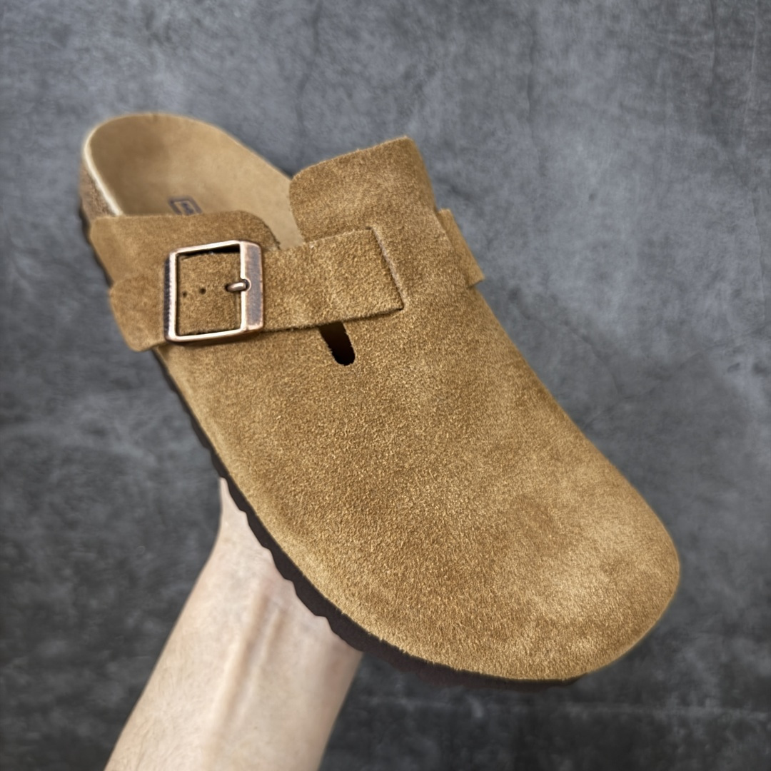 图片[3]-【纯原Y版】德国知名品牌博肯 Birkenstock 勃肯包拖系列 牛皮绒面革平底复古软木休闲鞋 配色货号：1009542 勃肯包头拖 市面顶级版本 真正软木塞大底 品质细节领先市场版本 原产品质 采用质地柔软牛皮绒面革 中底搭载缓震软木橡胶 尺码：35 36 37 38 39 40 41 42 43 44 45-选品中心