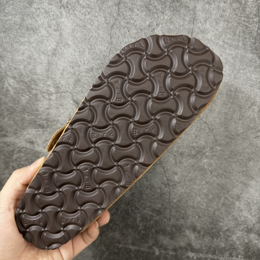 图片[9]-【纯原Y版】德国知名品牌博肯 Birkenstock 勃肯包拖系列 牛皮绒面革平底复古软木休闲鞋 配色货号：1009542 勃肯包头拖 市面顶级版本 真正软木塞大底 品质细节领先市场版本 原产品质 采用质地柔软牛皮绒面革 中底搭载缓震软木橡胶 尺码：35 36 37 38 39 40 41 42 43 44 45-选品中心