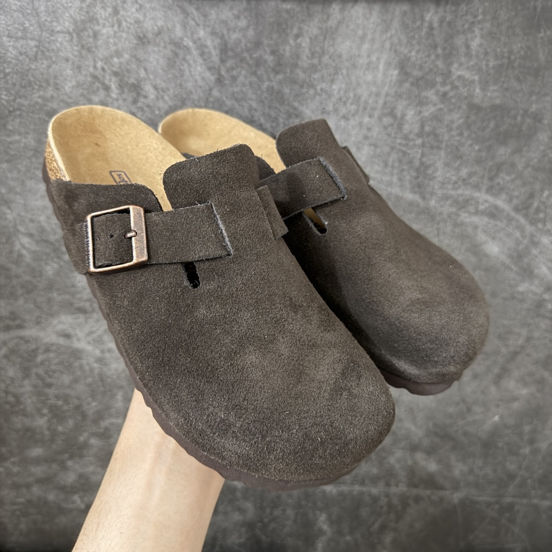 图片[3]-【纯原Y版】德国知名品牌博肯 Birkenstock 勃肯包拖系列 牛皮绒面革平底复古软木休闲鞋 配色货号：0560771 勃肯包头拖 市面顶级版本 真正软木塞大底 品质细节领先市场版本 原产品质 采用质地柔软牛皮绒面革 中底搭载缓震软木橡胶 尺码：35 36 37 38 39 40 41 42 43 44 45-选品中心