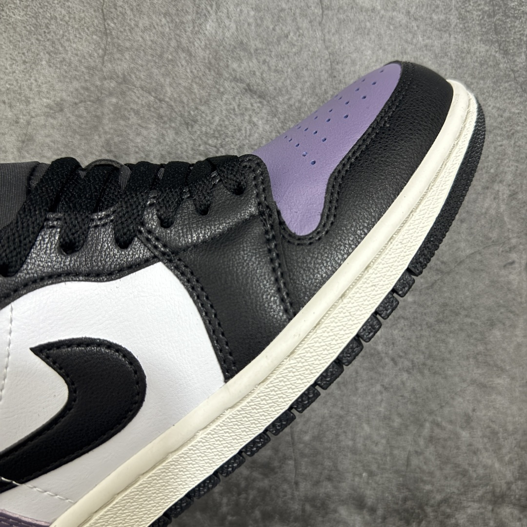 图片[6]-【H11纯原】Nike Air Jordan 1 Low SE AJ1舒适贴合 防滑耐磨 低帮 复古篮球鞋 男女同款 黑紫 货号：553560-081 H11纯原外贸平台特供订单 全套原纸板楦头开发 原厂特供材料配套加持 确保原汁原味 完美呈现版型 原档数据独家私模大底 男女鞋同步官方开发至47.5 原装进口轻量化鞋垫 进口港宝加持 后跟自然饱满 还原公司包裹性 鞋面采用原装数据贴合技术 全方位贴合包裹脚型 鞋跟部鞋底牵引设计 提供强大的抓地性能 更适应不同实战场地路面 尺码：35.5 36 36.5 37.5 38 38.5 39 40 40.5 41 42 42.5 43 44 45 46 47.5-选品中心