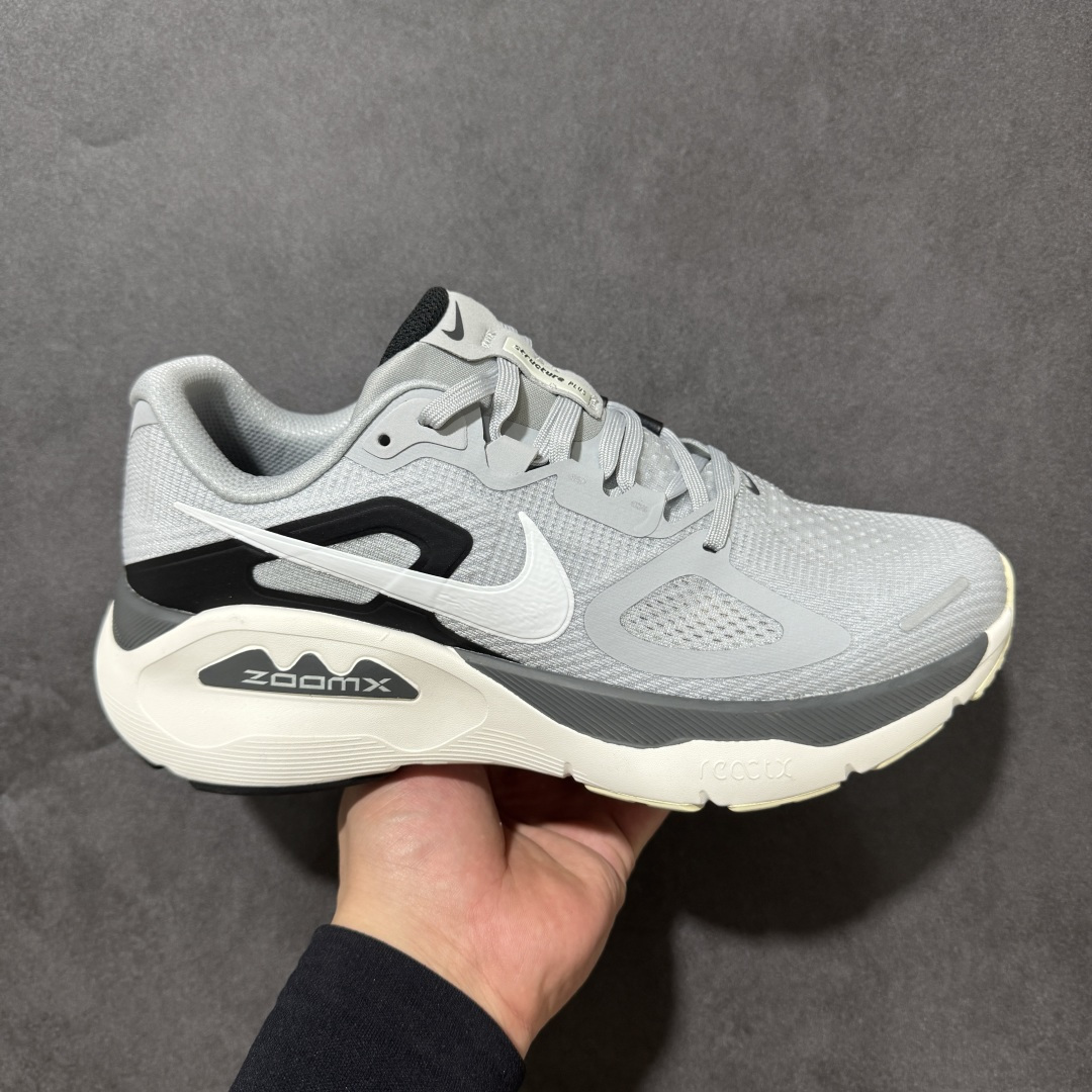 【公司级】NIKE STRUCTURE PLUS 耐克 舒适减震防滑 低帮跑步鞋 全掌ReactX泡绵中底 前掌和后跟还配备了Air Zoom气垫单元 据说跑起来更快更舒适哦 这次最大的升级点 首次引入了ReactX泡绵 货号：HQ3048-002 尺码：尺码：40～45-选品中心