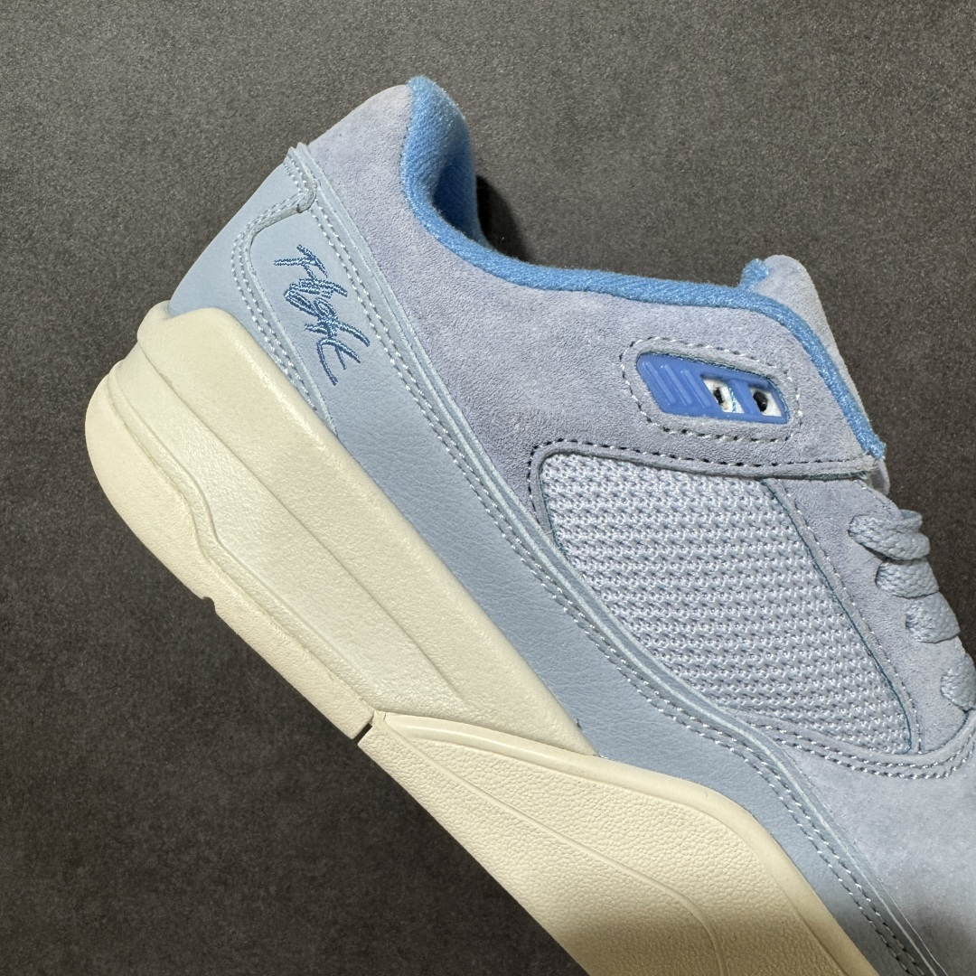 图片[6]-【PE纯原】Air Jordan Retro Flight Court SP低帮 AJ低邦 乔丹篮球鞋系列 全新高端版本 用料扎实 头层翻毛＋头层皮 区别市场通货 正确针织鞋码效果 版型完美 正确私模大底 鞋款整体以翻毛皮打造，搭配侧身头层皮面框架，鞋舌及后跟Jumpman Logo分别采用刺绣点缀，后跟侧身Flighth字样也辅以刺绣呈现，秉承轻量化的速度型篮球鞋设计思想完成设计，降低重量的同时提升舒适度，中底延续前作使用了分离式后掌可视化Air Soleb气垫。鞋带孔和后跟鞋提以籃网为造型灵感，将篮球运动巧妙融入到鞋款的设计之中，使鞋身整体富有流动性、节奏感和优雅气质。 货号：FZ9854-400 尺码：38 39 40 40.5 41 42 42.5 43 44 44.5 45 46-选品中心