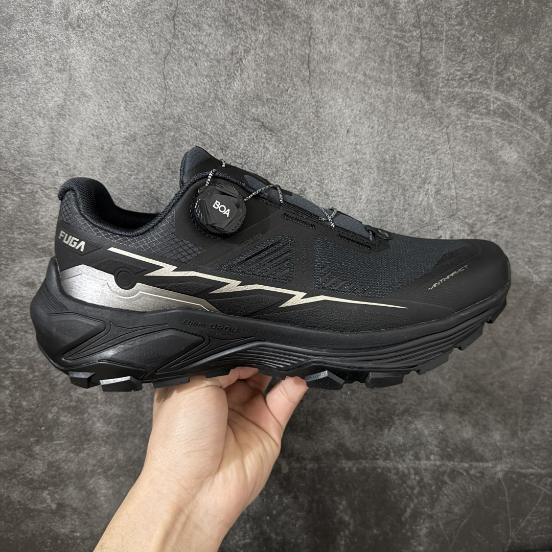 【DM纯原福利】凯乐石KAILAS FUGA EX3 GTX BOA26款防水版户外运动登山徒步减震透气防滑耐磨越野跑鞋男款 墨黑 纯原大厂品质 工厂清货套现 全码供应 品质到位 售后无忧 尺码：39 40 41 41.5 42 42.5 43 44 45-选品中心