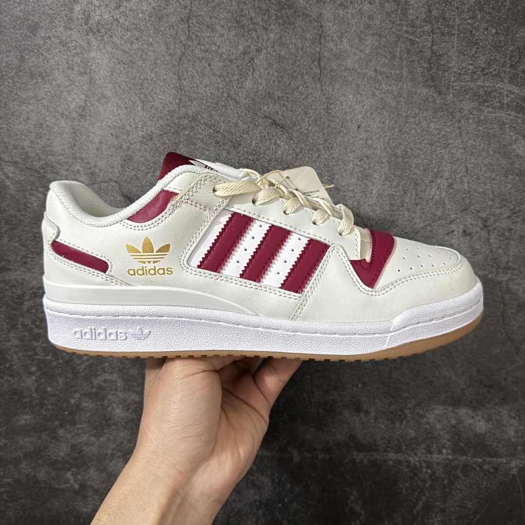 【纯原C版】AD Forum 84 Low OG 低帮百搭潮流休闲运动板鞋 HQ1487 全套原纸板楦头开发 市场最新版 头层皮料加持 以复古篮球鞋的外形为基础 采用皮革拼接 简约百搭 更加贴合舒适 中底内侧网格造型起到点睛之笔 外底橡胶 更显复古 尺码：36 36.5 37.5 38 38.5 39 40 40.5 41 42 42.5 43 44 44.5 45-选品中心