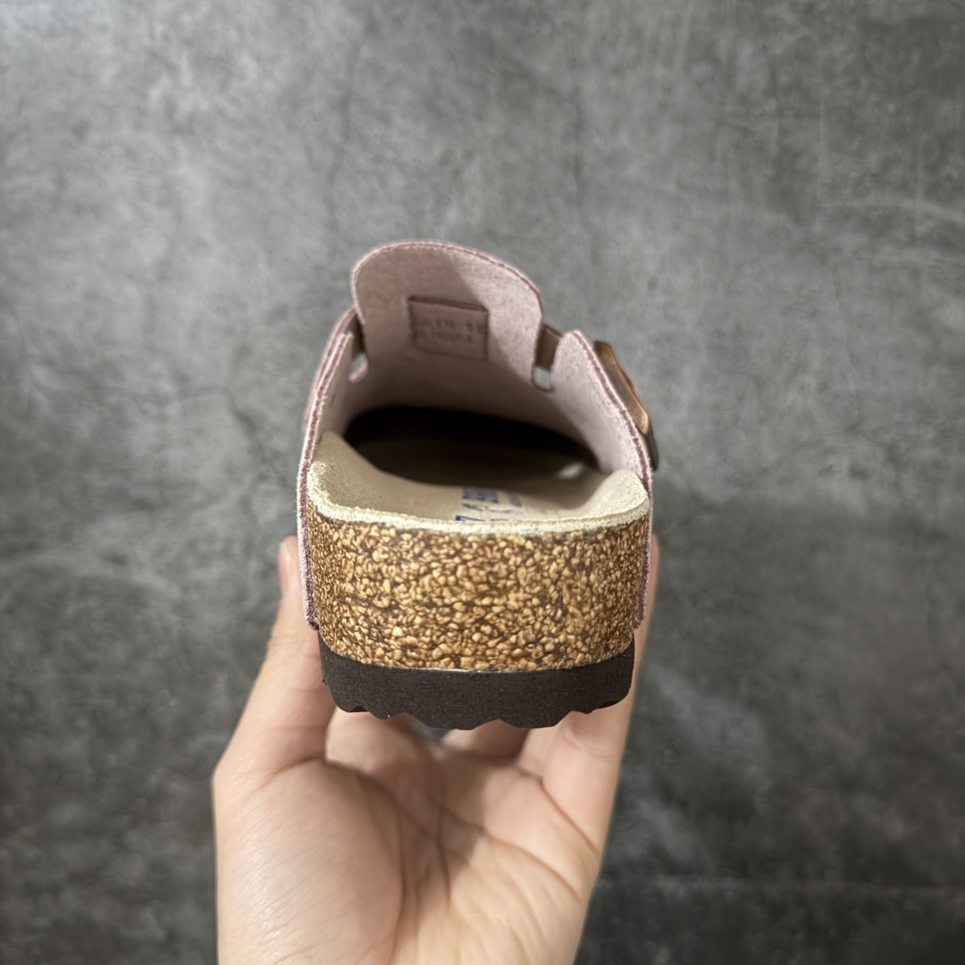 图片[4]-【纯原Y版】德国知名品牌博肯 Birkenstock 勃肯包拖系列 牛皮绒面革平底复古软木休闲鞋 配色货号：0560771 粉色 勃肯包头拖 市面顶级版本 真正软木塞大底 品质细节领先市场版本 原产品质 采用质地柔软牛皮绒面革 中底搭载缓震软木橡胶 尺码：35 36 37 38 39 40 41 42 43 44 45-选品中心