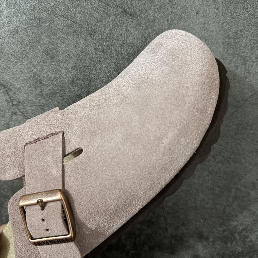 图片[6]-【纯原Y版】德国知名品牌博肯 Birkenstock 勃肯包拖系列 牛皮绒面革平底复古软木休闲鞋 配色货号：0560771 粉色 勃肯包头拖 市面顶级版本 真正软木塞大底 品质细节领先市场版本 原产品质 采用质地柔软牛皮绒面革 中底搭载缓震软木橡胶 尺码：35 36 37 38 39 40 41 42 43 44 45-选品中心