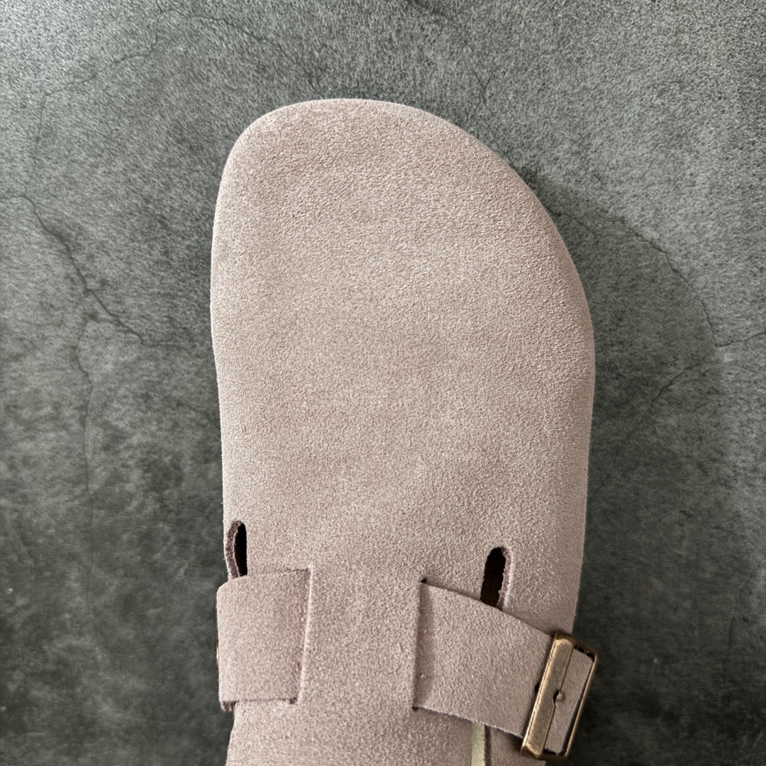 图片[5]-【纯原Y版】德国知名品牌博肯 Birkenstock 勃肯包拖系列 牛皮绒面革平底复古软木休闲鞋 配色货号：0560771 粉色 勃肯包头拖 市面顶级版本 真正软木塞大底 品质细节领先市场版本 原产品质 采用质地柔软牛皮绒面革 中底搭载缓震软木橡胶 尺码：35 36 37 38 39 40 41 42 43 44 45-选品中心