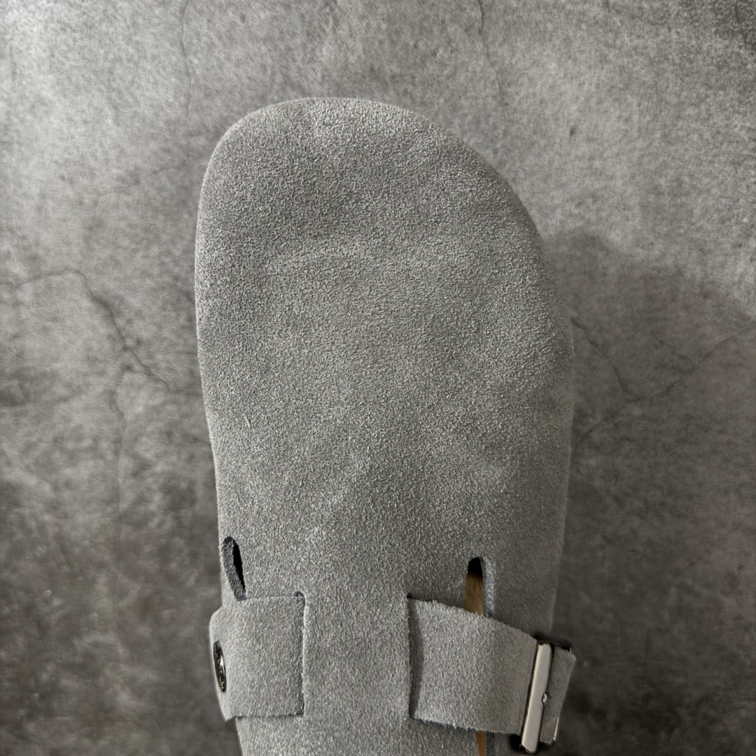 图片[5]-【纯原Y版】德国知名品牌博肯 Birkenstock 勃肯包拖系列 牛皮绒面革平底复古软木休闲鞋 配色货号：1013255 灰色 勃肯包头拖 市面顶级版本 真正软木塞大底 品质细节领先市场版本 原产品质 采用质地柔软牛皮绒面革 中底搭载缓震软木橡胶 尺码：35 36 37 38 39 40 41 42 43 44 45-选品中心
