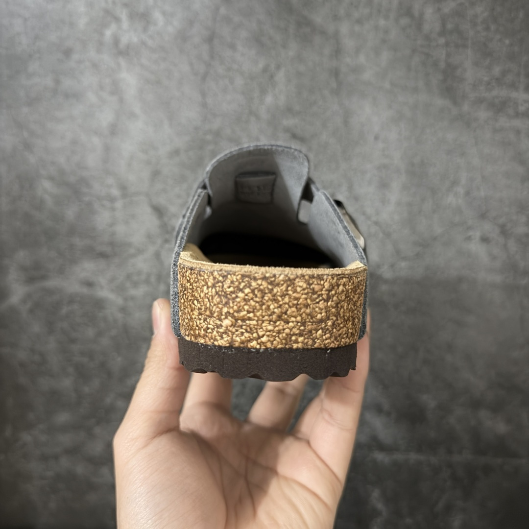 图片[4]-【纯原Y版】德国知名品牌博肯 Birkenstock 勃肯包拖系列 牛皮绒面革平底复古软木休闲鞋 配色货号：1013255 灰色 勃肯包头拖 市面顶级版本 真正软木塞大底 品质细节领先市场版本 原产品质 采用质地柔软牛皮绒面革 中底搭载缓震软木橡胶 尺码：35 36 37 38 39 40 41 42 43 44 45-选品中心