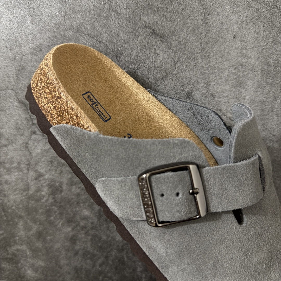 图片[7]-【纯原Y版】德国知名品牌博肯 Birkenstock 勃肯包拖系列 牛皮绒面革平底复古软木休闲鞋 配色货号：1013255 灰色 勃肯包头拖 市面顶级版本 真正软木塞大底 品质细节领先市场版本 原产品质 采用质地柔软牛皮绒面革 中底搭载缓震软木橡胶 尺码：35 36 37 38 39 40 41 42 43 44 45-选品中心