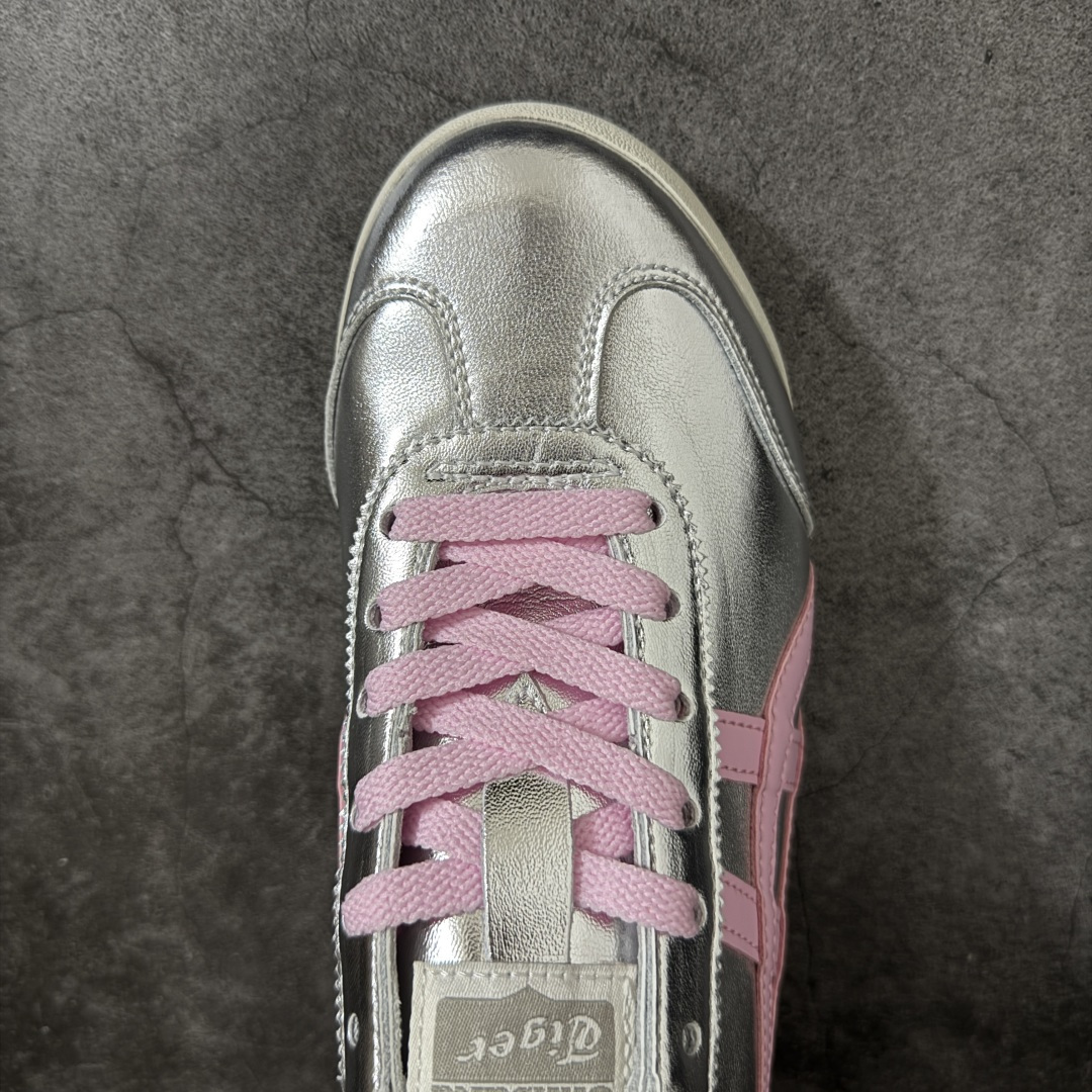 图片[5]-【公司级】Onitsuka Tiger MEXICO 66 百搭单品板鞋 定制银粉 MEXICO 66是鬼冢虎旗下最经典的款式，李小龙最喜欢的一款训练鞋休闲鞋！鞋身特有的虎爪造型LOGO，辨识度非常高！更是由偶像明星李宇春等人代言，成为越来越流行的休闲鞋选择 尺码：36 37 38 39 40 41.5 42 43.5 44 45-选品中心