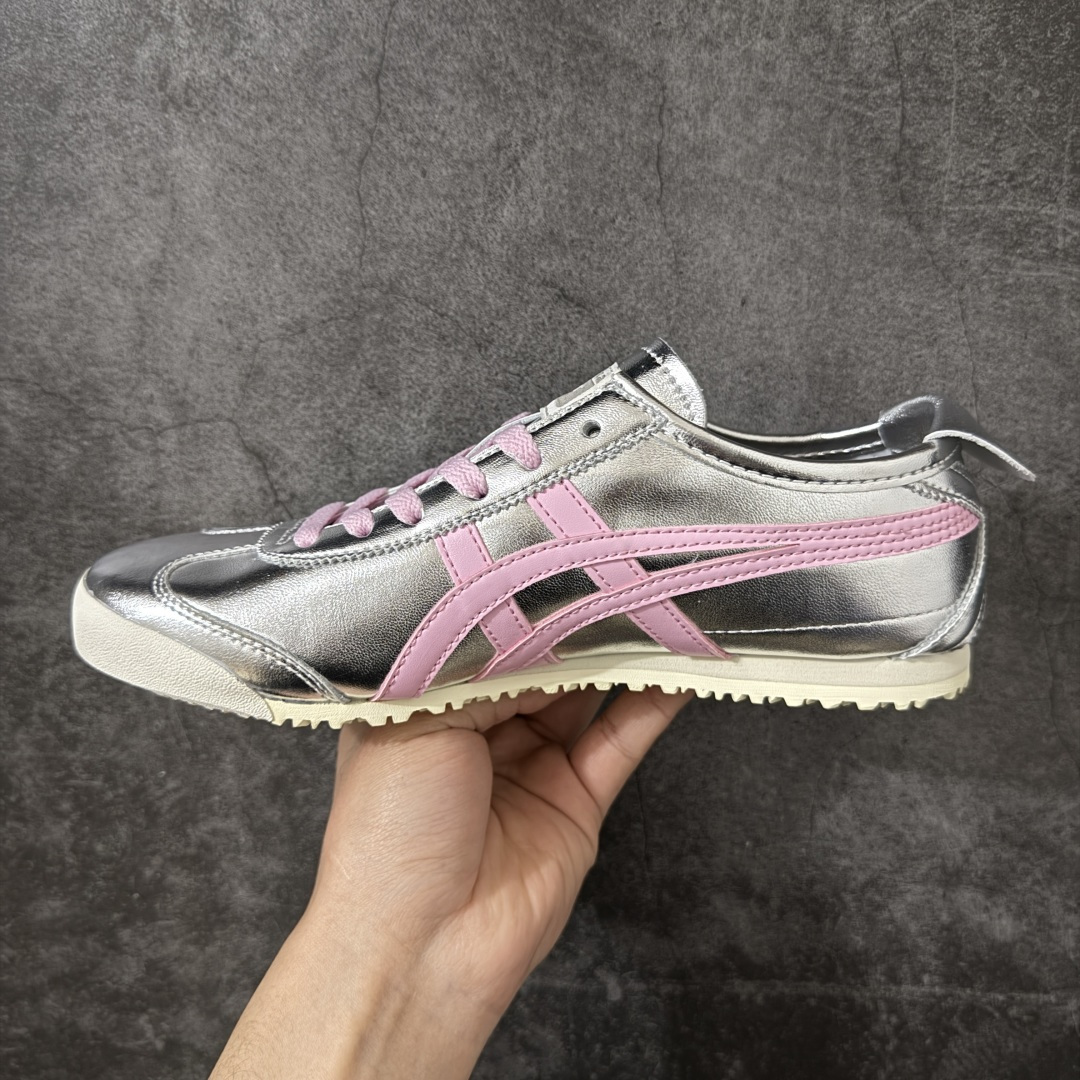 图片[2]-【公司级】Onitsuka Tiger MEXICO 66 百搭单品板鞋 定制银粉 MEXICO 66是鬼冢虎旗下最经典的款式，李小龙最喜欢的一款训练鞋休闲鞋！鞋身特有的虎爪造型LOGO，辨识度非常高！更是由偶像明星李宇春等人代言，成为越来越流行的休闲鞋选择 尺码：36 37 38 39 40 41.5 42 43.5 44 45-选品中心