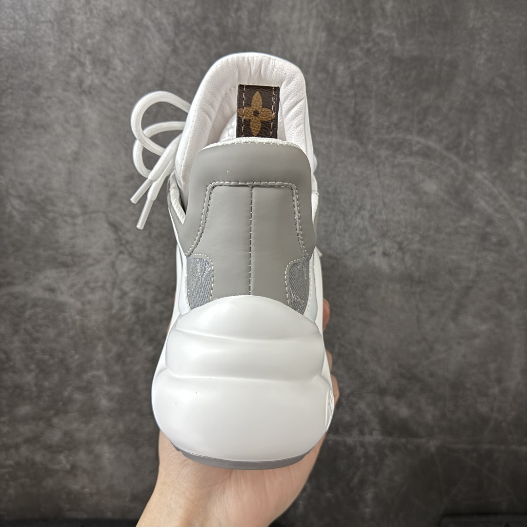 图片[4]-【YS纯原】广奢高端货Louis Vuitton 路易威登LV Archlight Sneakers系列 真皮拼色弓型拱桥底运动鞋 INS炸款 · 米兰走秀风 高奢质感 ✦ 高奢品牌走秀款 · 复古老爹＋舞蹈弓型轮廓 ✦ 升级原装5D礼盒＋全套原装配件 ✦ 支持NFC感应 · 直接跳转官网 ✦ 头层小牛皮革饰片 · 细节干净利落 ✦ 原厂网面＋真皮拼接 · 透气不闷脚 ✦ 独立开发 TPU回弹中底 · 轻量缓震 ✦ 组合 TPR耐磨大底 · 抓地稳、耐穿强 ✦ 超软皮内里＋柔软脚垫 · 上脚一秒舒适 尺码：35-39-选品中心