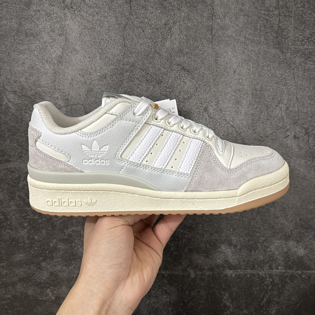 【纯原C版】AD Forum 84 Low OG 低帮百搭潮流休闲运动板鞋 FY7998 全套原纸板楦头开发 市场最新版 头层皮料加持 以复古篮球鞋的外形为基础 采用皮革拼接 简约百搭 更加贴合舒适 中底内侧网格造型起到点睛之笔 外底橡胶 更显复古 尺码：36 36.5 37.5 38 38.5 39 40 40.5 41 42 42.5 43 44 44.5 45-选品中心