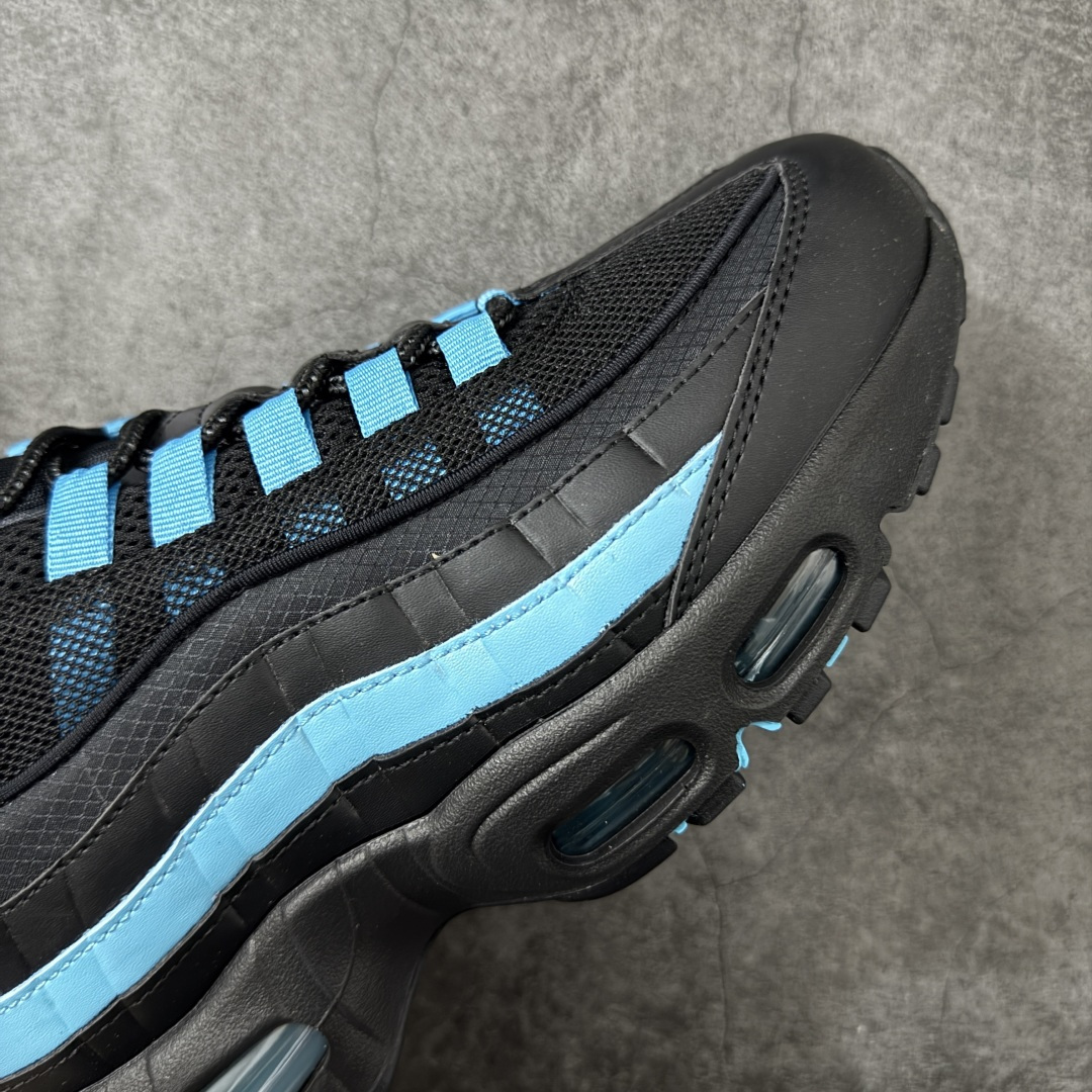 图片[6]-【顶级芯片版】Nike Air Max 95 黑蓝 货号：IB1667-001 顶级版 开发数月 原版开发 多道QC质检 鞋型完美复刻 原厂级别工艺 正确色卡 正确气垫蓝光 正确大底 独家私模 采用进口头层牛皮拼接 定位高端市场 行业标杆工艺 尺码：40 40.5 41 42 42.5 43 44 44.5 45 46-选品中心