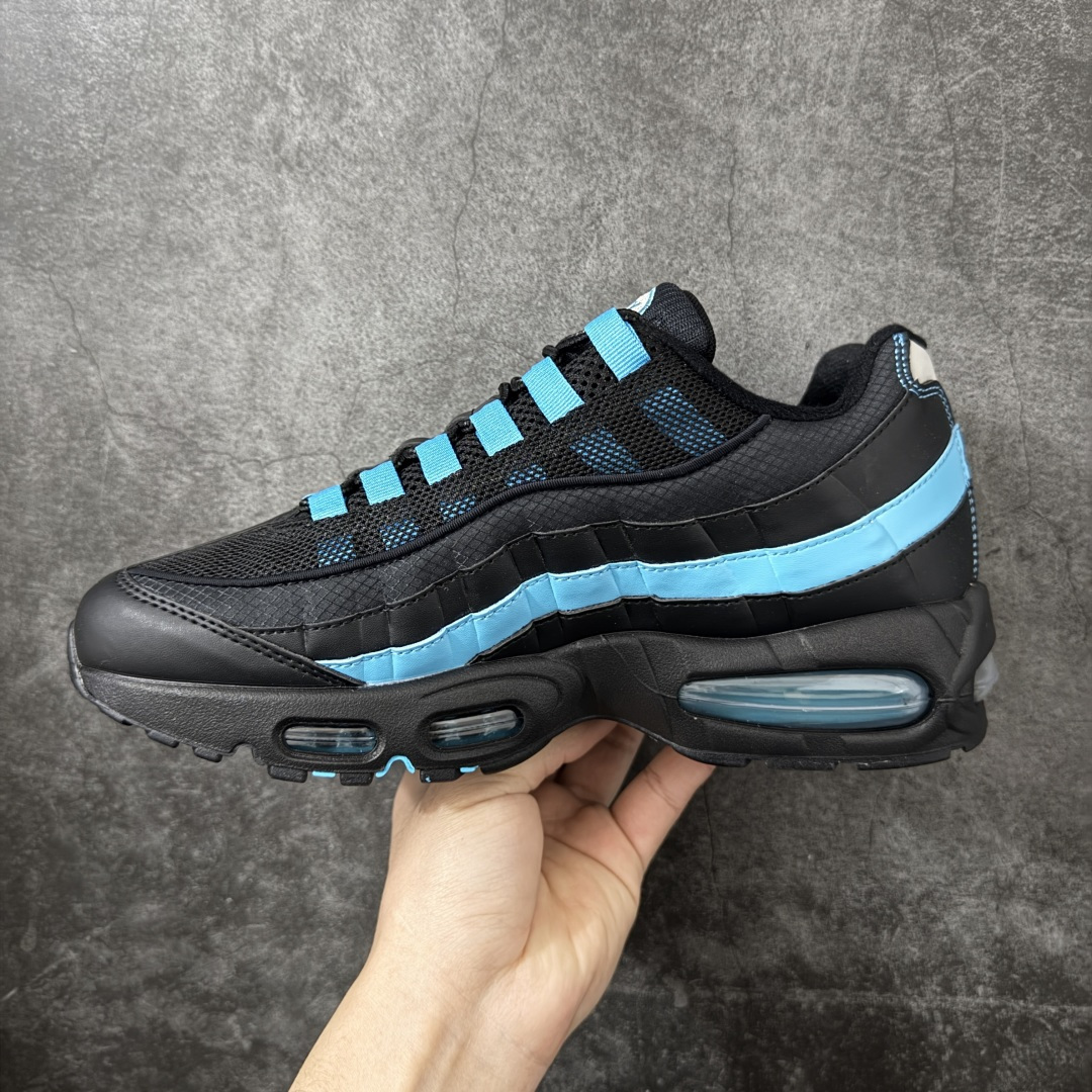 图片[2]-【顶级芯片版】Nike Air Max 95 黑蓝 货号：IB1667-001 顶级版 开发数月 原版开发 多道QC质检 鞋型完美复刻 原厂级别工艺 正确色卡 正确气垫蓝光 正确大底 独家私模 采用进口头层牛皮拼接 定位高端市场 行业标杆工艺 尺码：40 40.5 41 42 42.5 43 44 44.5 45 46-选品中心