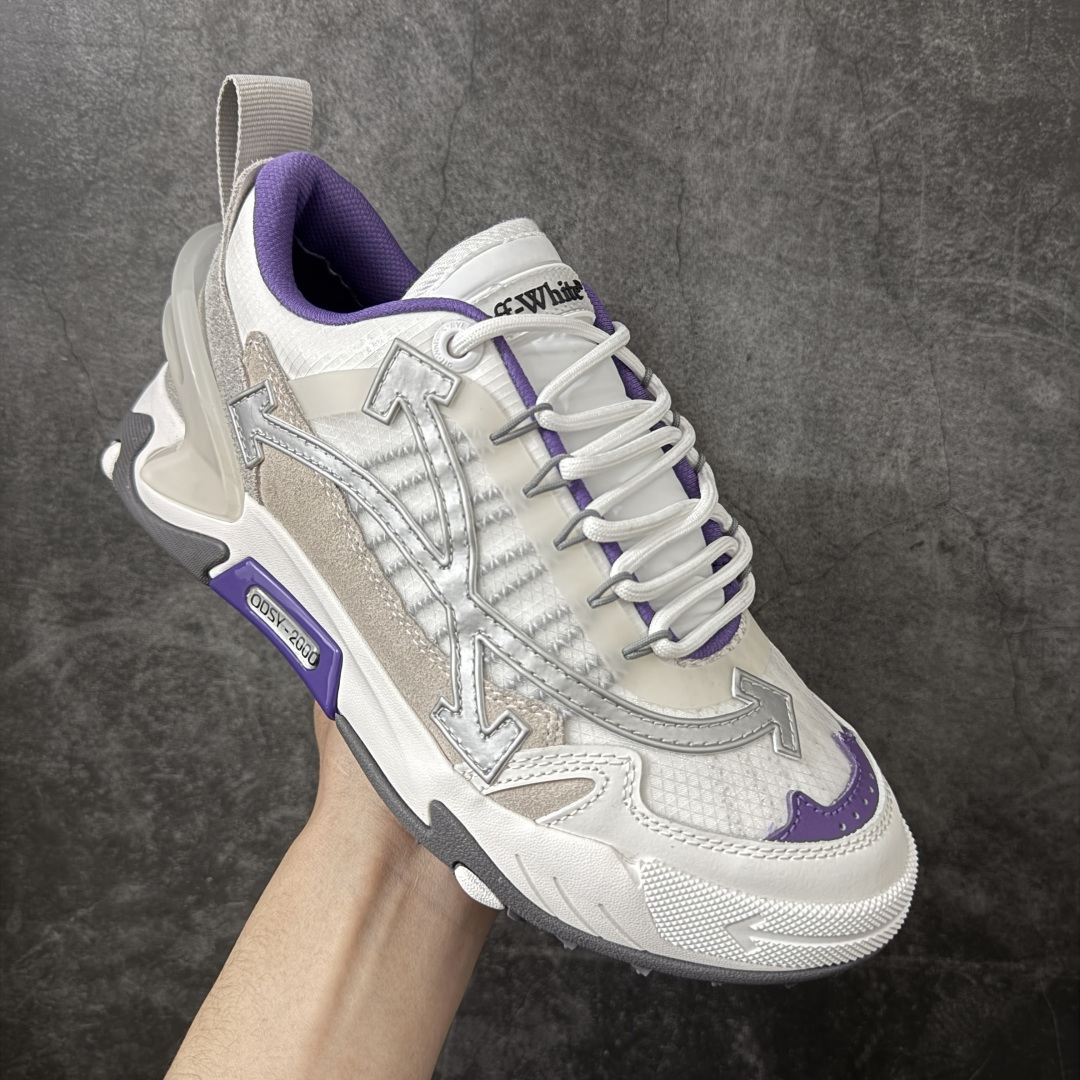 图片[3]-【YH版本】OFF-WHITE-ODSY-2000 OW圆头系带 耐磨 低班 生活休闲鞋 该鞋款的外观设计走在时尚前沿 简约休闲的风格适合日常穿搭 其独特的风格款式构成了品牌身份重要的一部分 尺码：36-37-38-39-40-41-42-43-44-45-46-47-选品中心