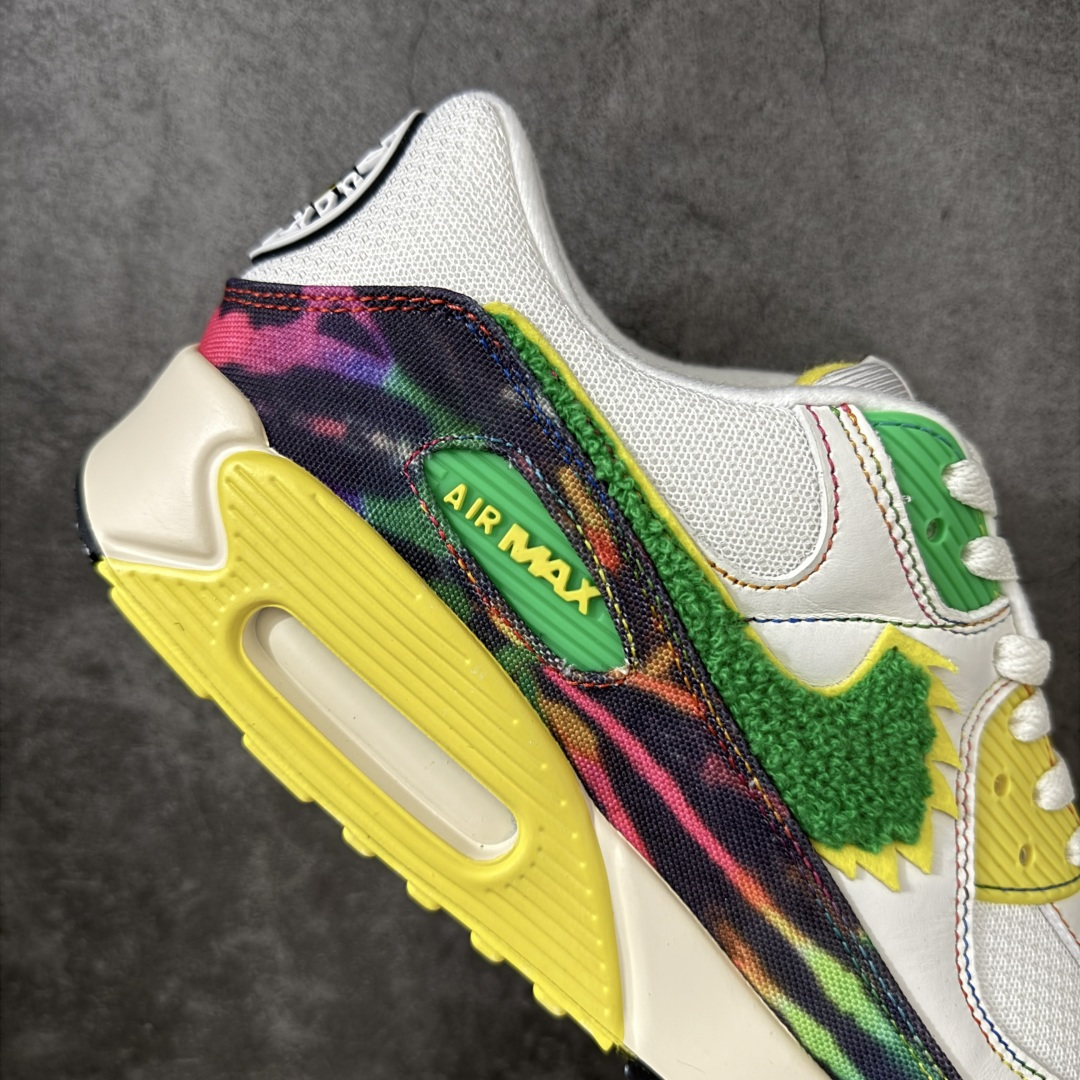 图片[7]-【Max版本】The Grateful Dead x University of Oregon x Nike Air Max 90 联名绿黄复古气垫运动跑步鞋，俄勒冈大学（UO）联名款 白黄绿感恩鸭 IM2511-100，配件齐全 顶级90款问市 开发数月 原版开发 多道QC质检 鞋型完美复刻 原厂级别工艺 正确色卡 正确气垫蓝光 正确大底 独家私模 采用进口头层牛皮拼接 定位高端市场 行业标杆工艺 尺码：39 40 40.5 41 42 42.5 43 44 44.5 45 46-选品中心