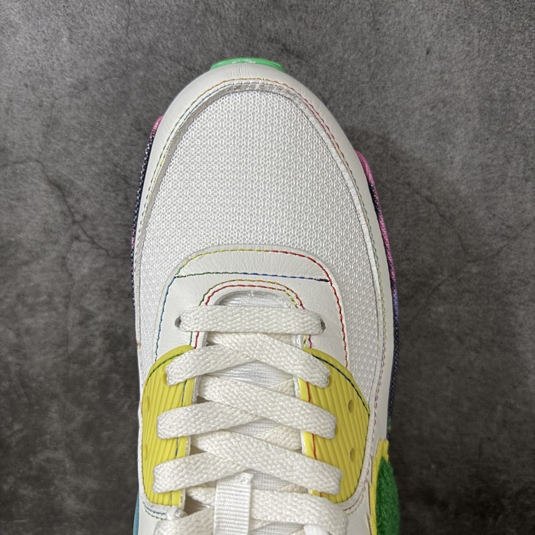 图片[5]-【Max版本】The Grateful Dead x University of Oregon x Nike Air Max 90 联名绿黄复古气垫运动跑步鞋，俄勒冈大学（UO）联名款 白黄绿感恩鸭 IM2511-100，配件齐全 顶级90款问市 开发数月 原版开发 多道QC质检 鞋型完美复刻 原厂级别工艺 正确色卡 正确气垫蓝光 正确大底 独家私模 采用进口头层牛皮拼接 定位高端市场 行业标杆工艺 尺码：39 40 40.5 41 42 42.5 43 44 44.5 45 46-选品中心