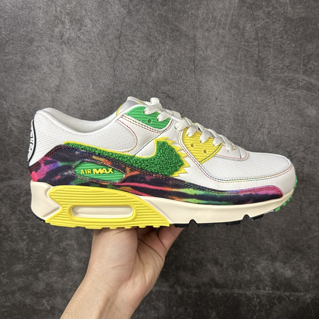 【Max版本】The Grateful Dead x University of Oregon x Nike Air Max 90 联名绿黄复古气垫运动跑步鞋,俄勒冈大学(UO)联名款 白黄绿感恩鸭 IM2511-100,配件齐全 顶级90款问市 开发数月 原版开发 多道QC质检 鞋型完美复刻 原厂级别工艺 正确色卡 正确气垫蓝光 正确大底 独家私模 采用进口头层牛皮拼接 定位高端市场 行业标杆工艺 尺码:39 40 40.5 41 42 42.5 43 44 44.5 45 46-选品中心