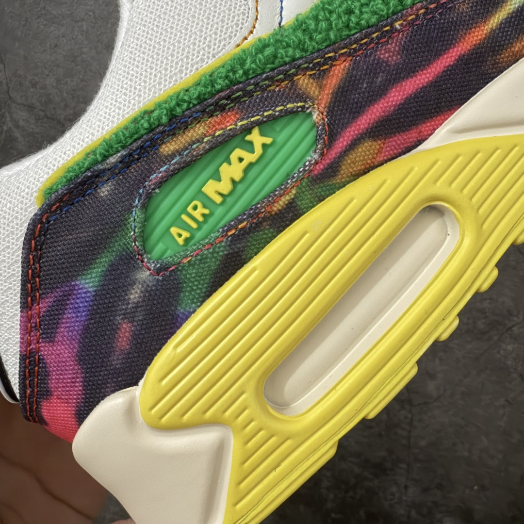 图片[3]-【Max版本】The Grateful Dead x University of Oregon x Nike Air Max 90 联名绿黄复古气垫运动跑步鞋，俄勒冈大学（UO）联名款 白黄绿感恩鸭 IM2511-100，配件齐全 顶级90款问市 开发数月 原版开发 多道QC质检 鞋型完美复刻 原厂级别工艺 正确色卡 正确气垫蓝光 正确大底 独家私模 采用进口头层牛皮拼接 定位高端市场 行业标杆工艺 尺码：39 40 40.5 41 42 42.5 43 44 44.5 45 46-选品中心