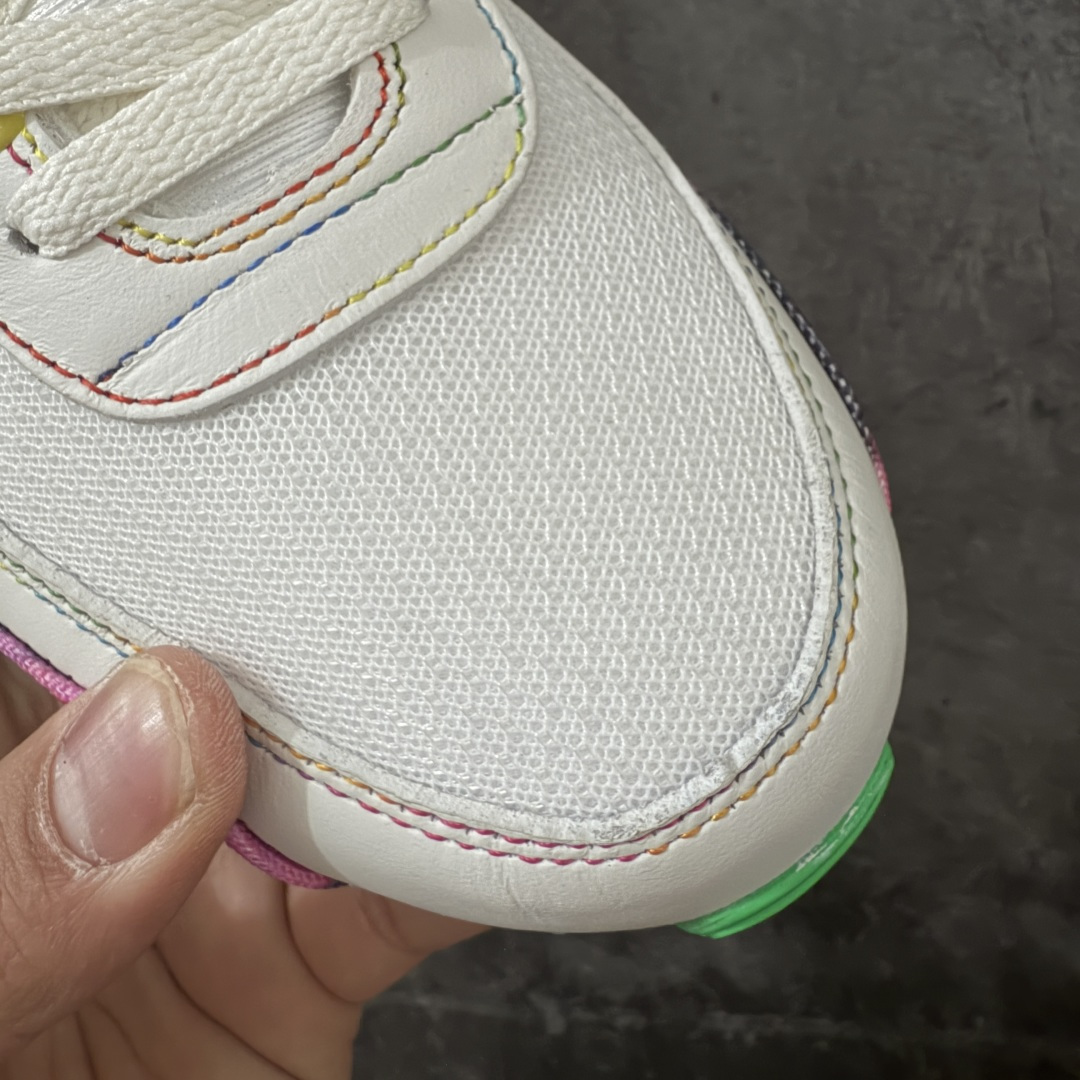 图片[5]-【Max版本】The Grateful Dead x University of Oregon x Nike Air Max 90 联名绿黄复古气垫运动跑步鞋，俄勒冈大学（UO）联名款 白黄绿感恩鸭 IM2511-100，配件齐全 顶级90款问市 开发数月 原版开发 多道QC质检 鞋型完美复刻 原厂级别工艺 正确色卡 正确气垫蓝光 正确大底 独家私模 采用进口头层牛皮拼接 定位高端市场 行业标杆工艺 尺码：39 40 40.5 41 42 42.5 43 44 44.5 45 46-选品中心