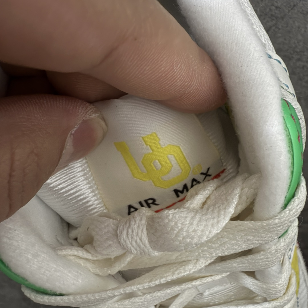 图片[6]-【Max版本】The Grateful Dead x University of Oregon x Nike Air Max 90 联名绿黄复古气垫运动跑步鞋，俄勒冈大学（UO）联名款 白黄绿感恩鸭 IM2511-100，配件齐全 顶级90款问市 开发数月 原版开发 多道QC质检 鞋型完美复刻 原厂级别工艺 正确色卡 正确气垫蓝光 正确大底 独家私模 采用进口头层牛皮拼接 定位高端市场 行业标杆工艺 尺码：39 40 40.5 41 42 42.5 43 44 44.5 45 46-选品中心