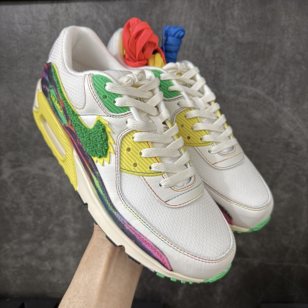 【Max版本】The Grateful Dead x University of Oregon x Nike Air Max 90 联名绿黄复古气垫运动跑步鞋,俄勒冈大学(UO)联名款 白黄绿感恩鸭 IM2511-100,配件齐全 顶级90款问市 开发数月 原版开发 多道QC质检 鞋型完美复刻 原厂级别工艺 正确色卡 正确气垫蓝光 正确大底 独家私模 采用进口头层牛皮拼接 定位高端市场 行业标杆工艺 尺码:39 40 40.5 41 42 42.5 43 44 44.5 45 46-选品中心