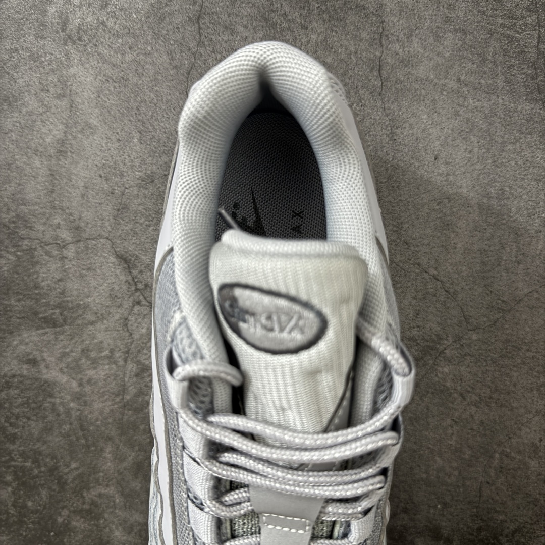 图片[8]-【顶级芯片版】Nike Air Max 95 灰色 货号：HM8755-002 顶级版 开发数月 原版开发 多道QC质检 鞋型完美复刻 原厂级别工艺 正确色卡 正确气垫蓝光 正确大底 独家私模 采用进口头层牛皮拼接 定位高端市场 行业标杆工艺 尺码：40 40.5 41 42 42.5 43 44 44.5 45 46-选品中心